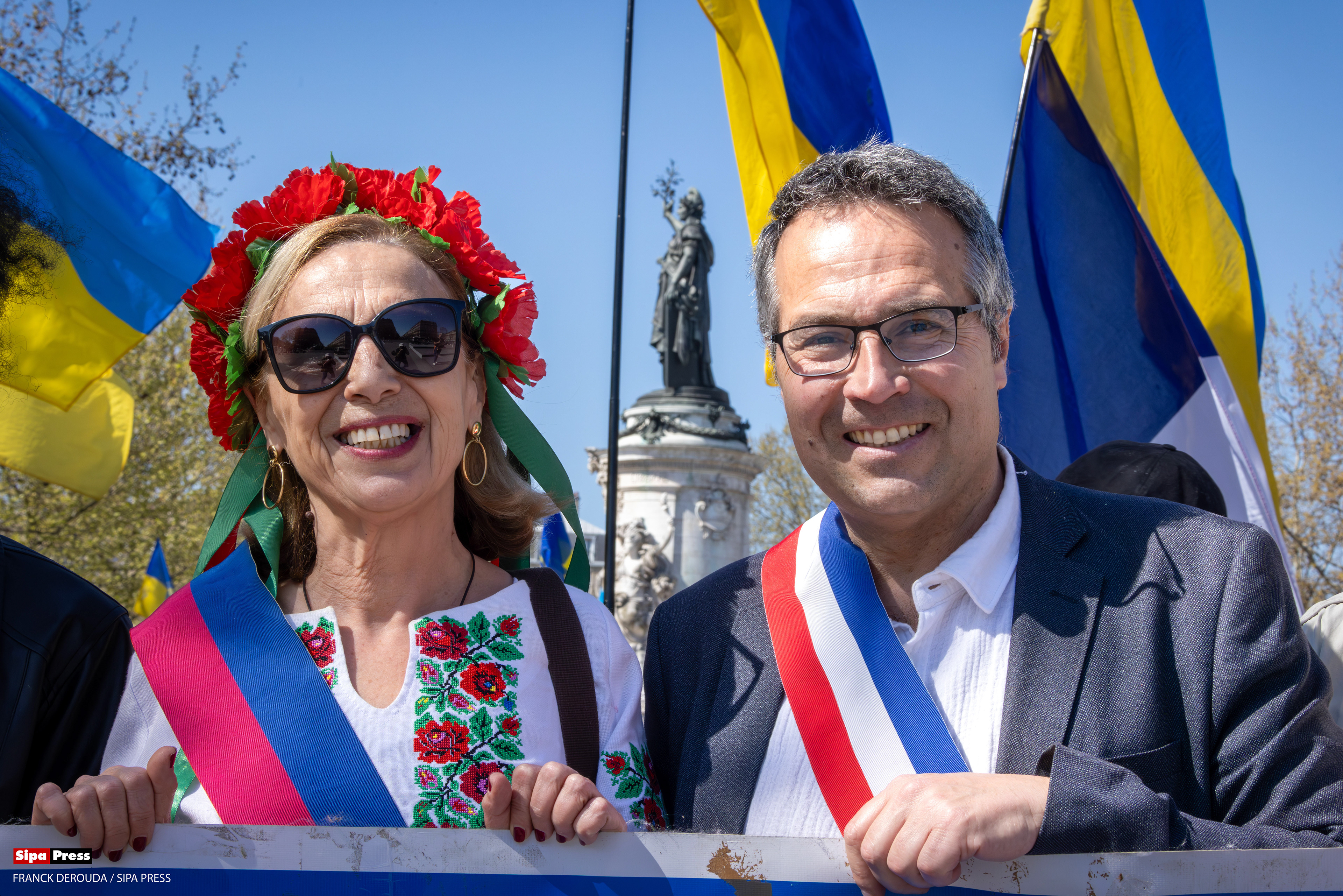 Manifestation pour l'Ukraine - Geneviève Garrigos