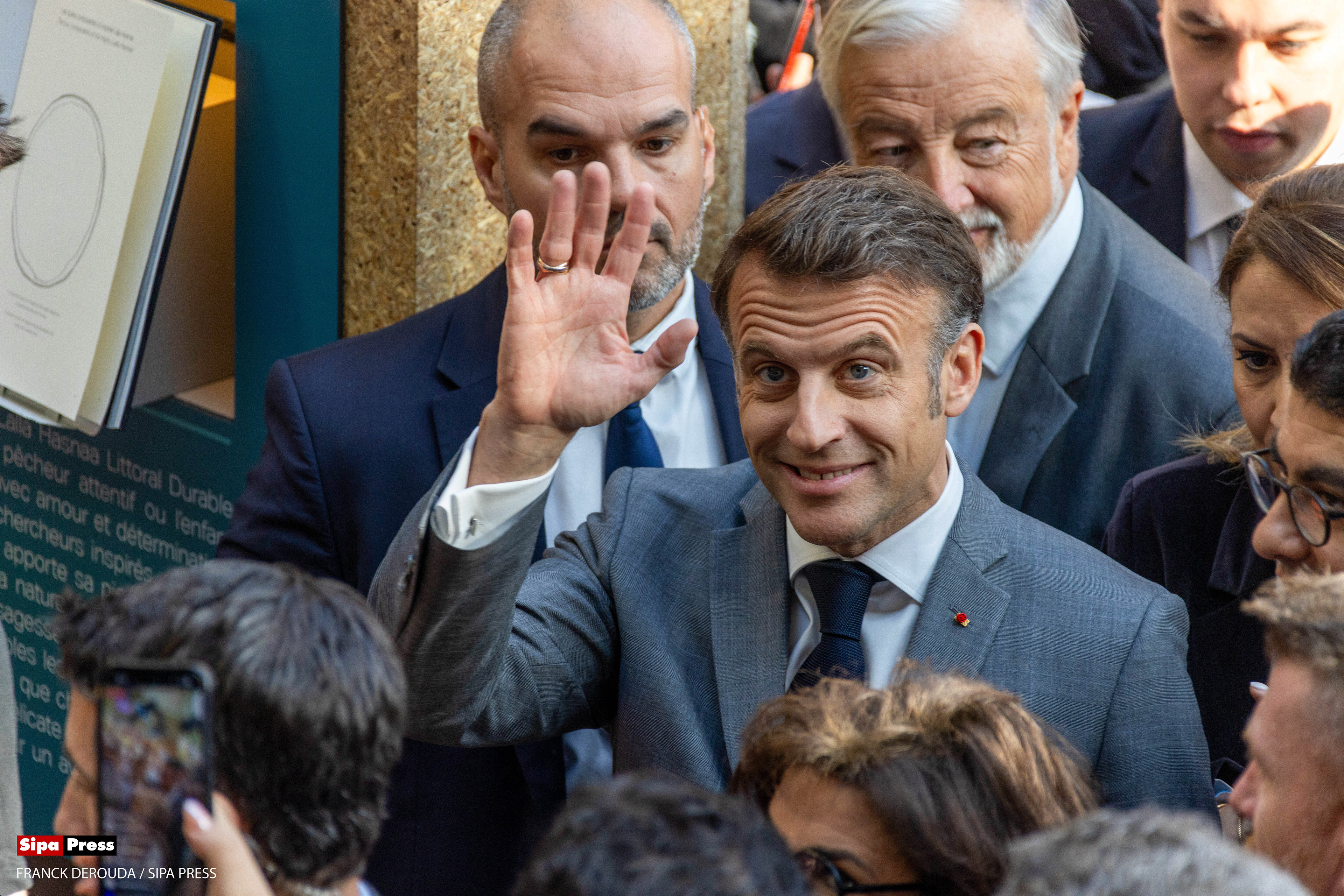 Emmanuel Macron at the book festival