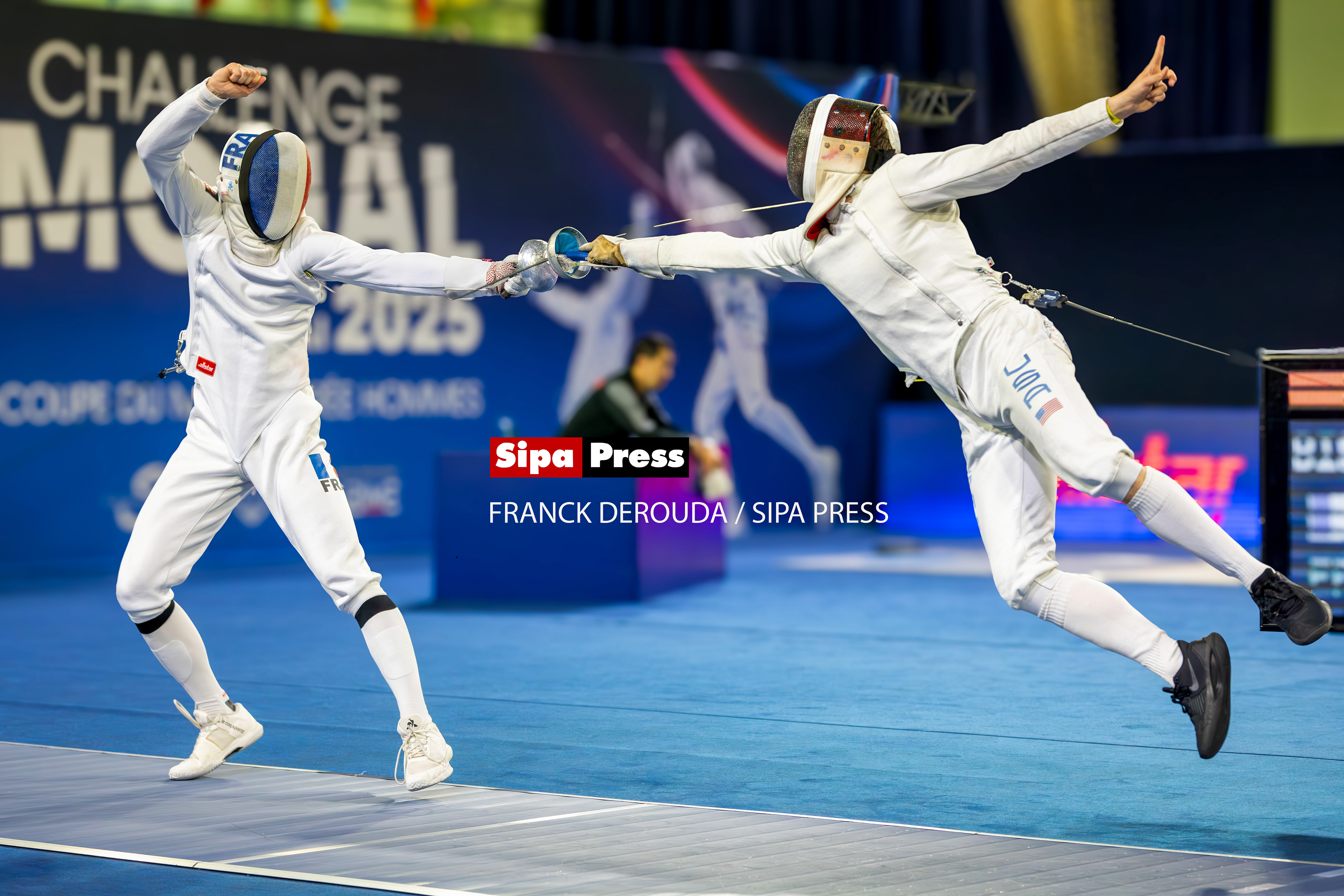 World Fencing Challenge Monal-Gaetan Billa (France Team) against Samuel Imrek (USA team)