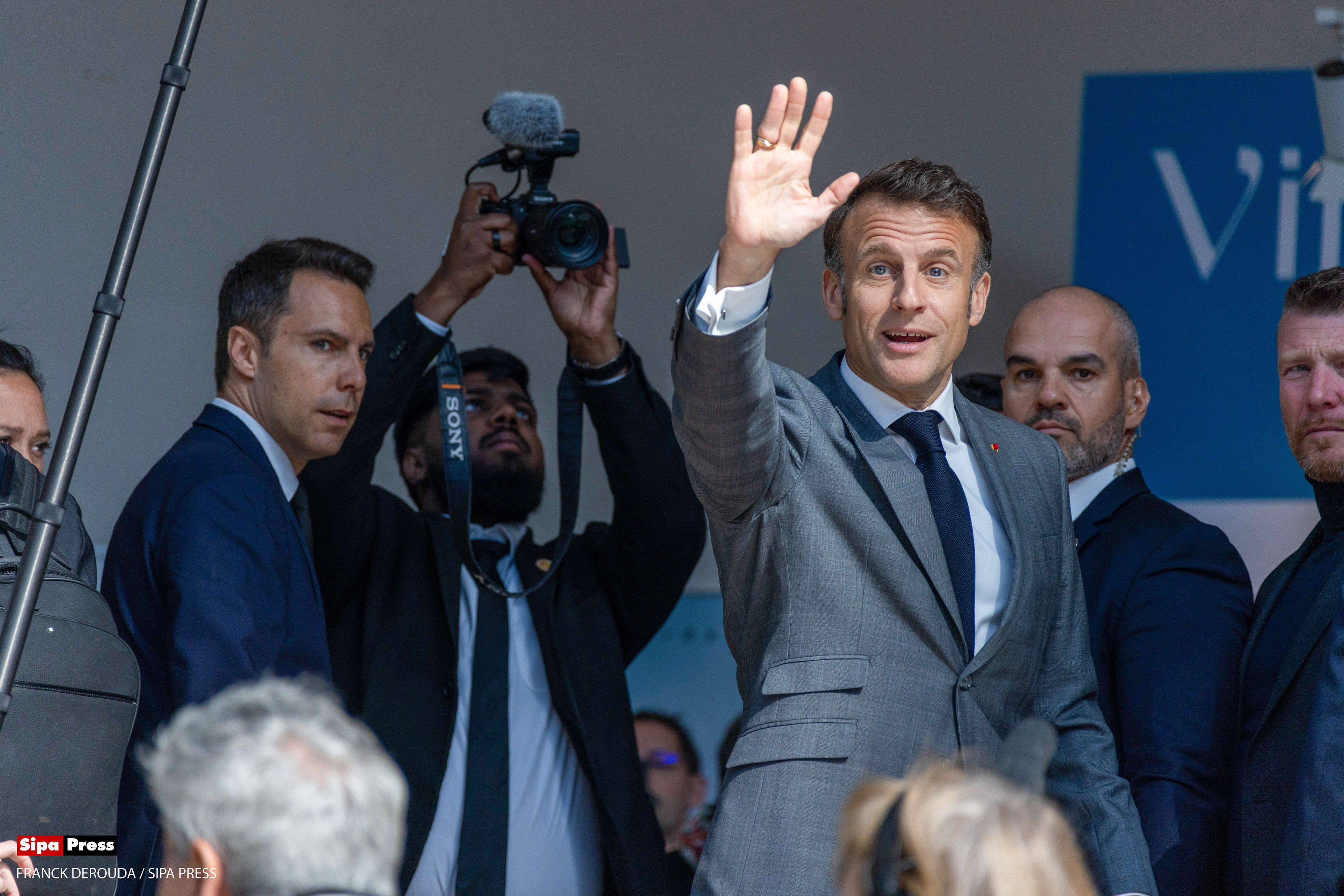 Emmanuel Macron at the book festival