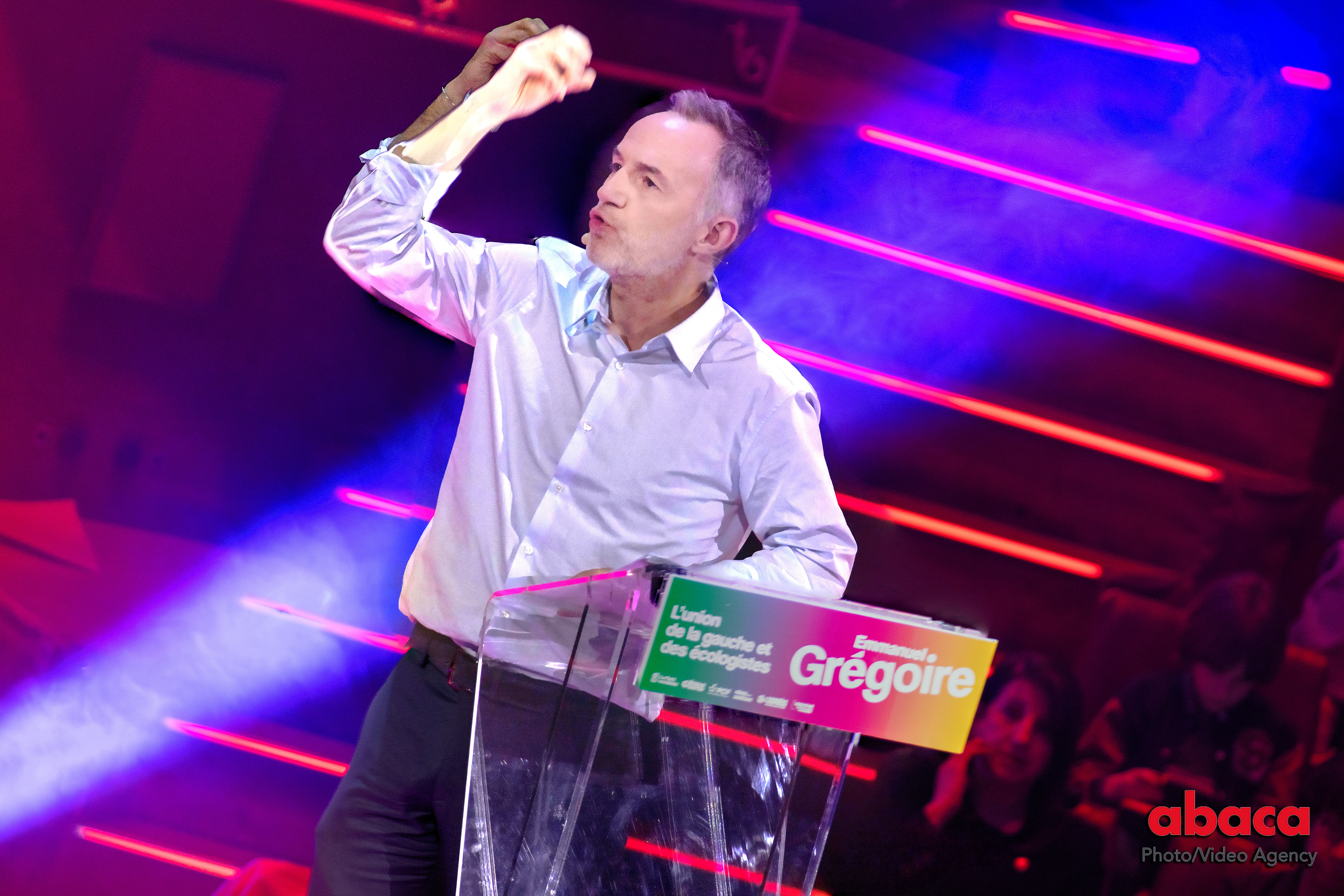 Emmanuel Gregoire - Meeting of campaign at the Cirque d'Hiver