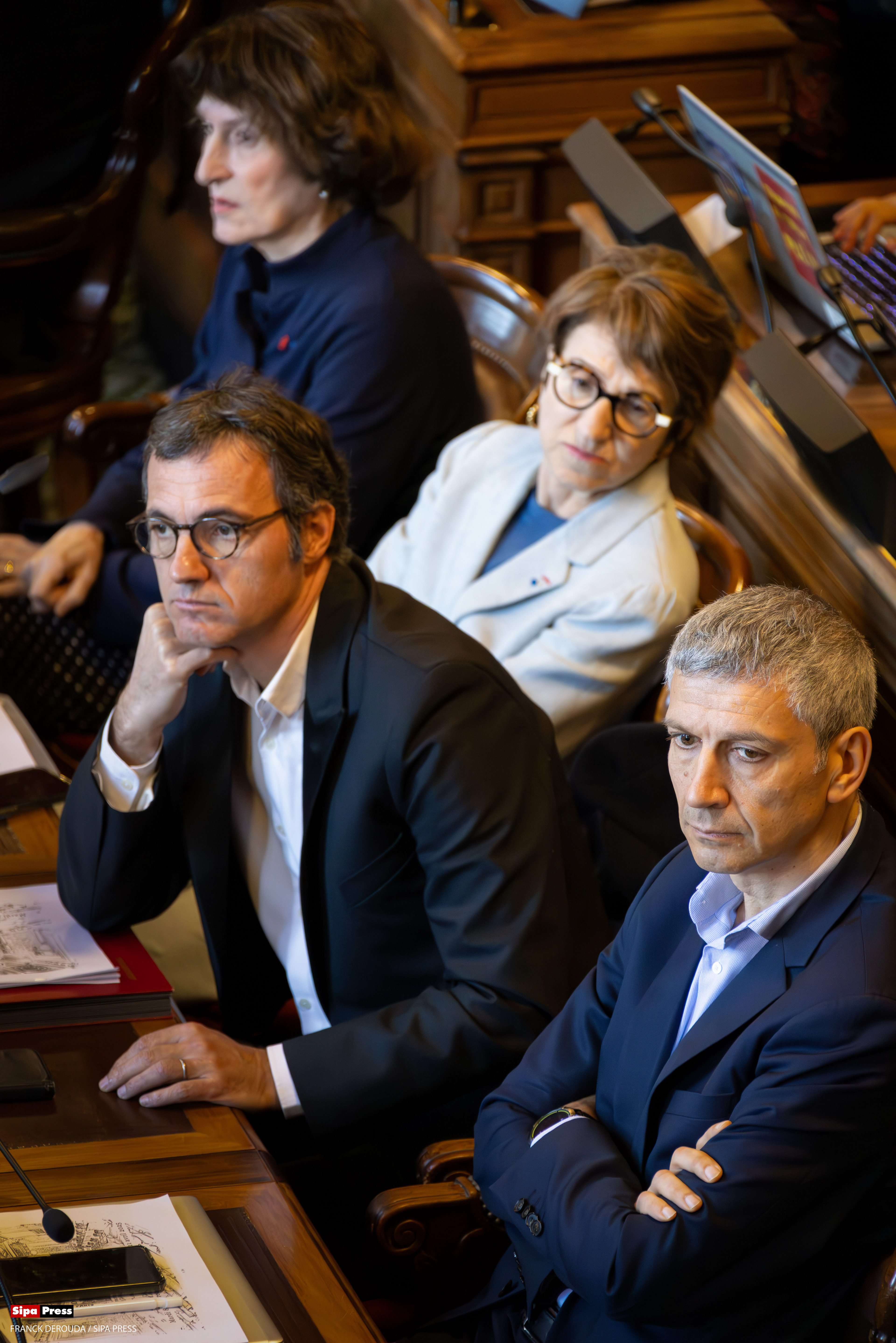 Council of Paris - Christophe Najdovski, Nicolas Bonnet-Oulaldj, Marie-Christine Lemardeley