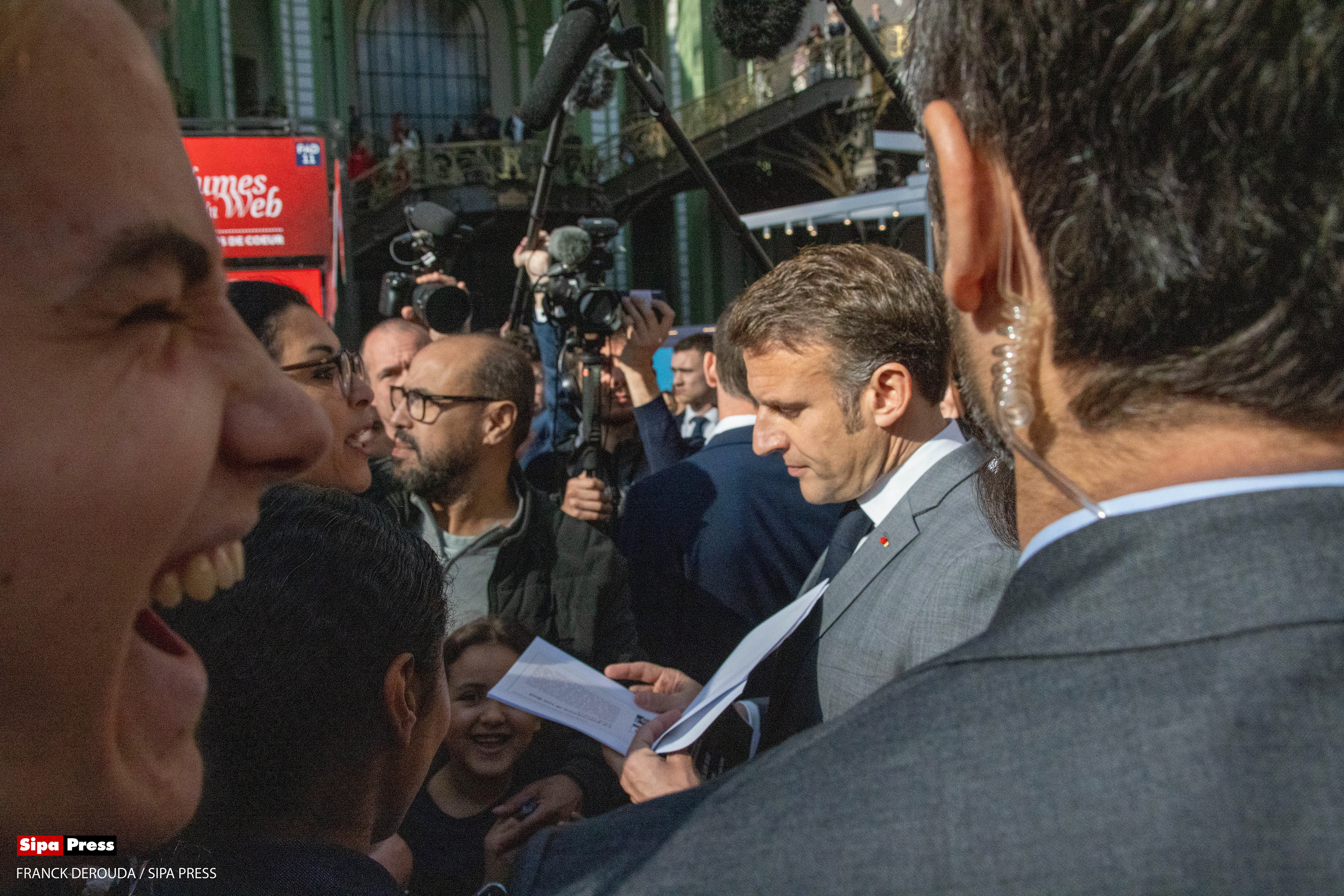 Emmanuel Macron at the book festival