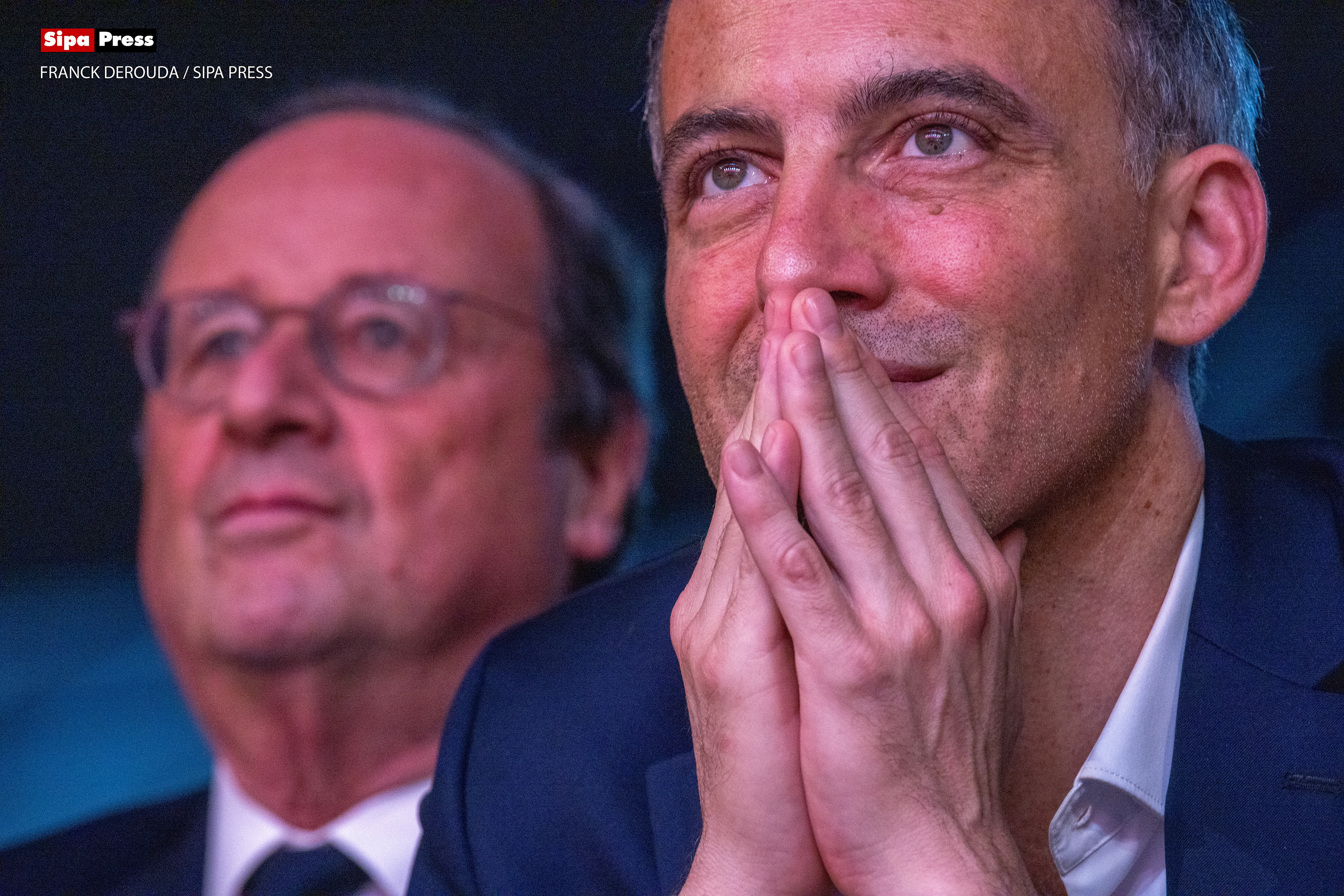 François Hollande and Raphael Glucksmann