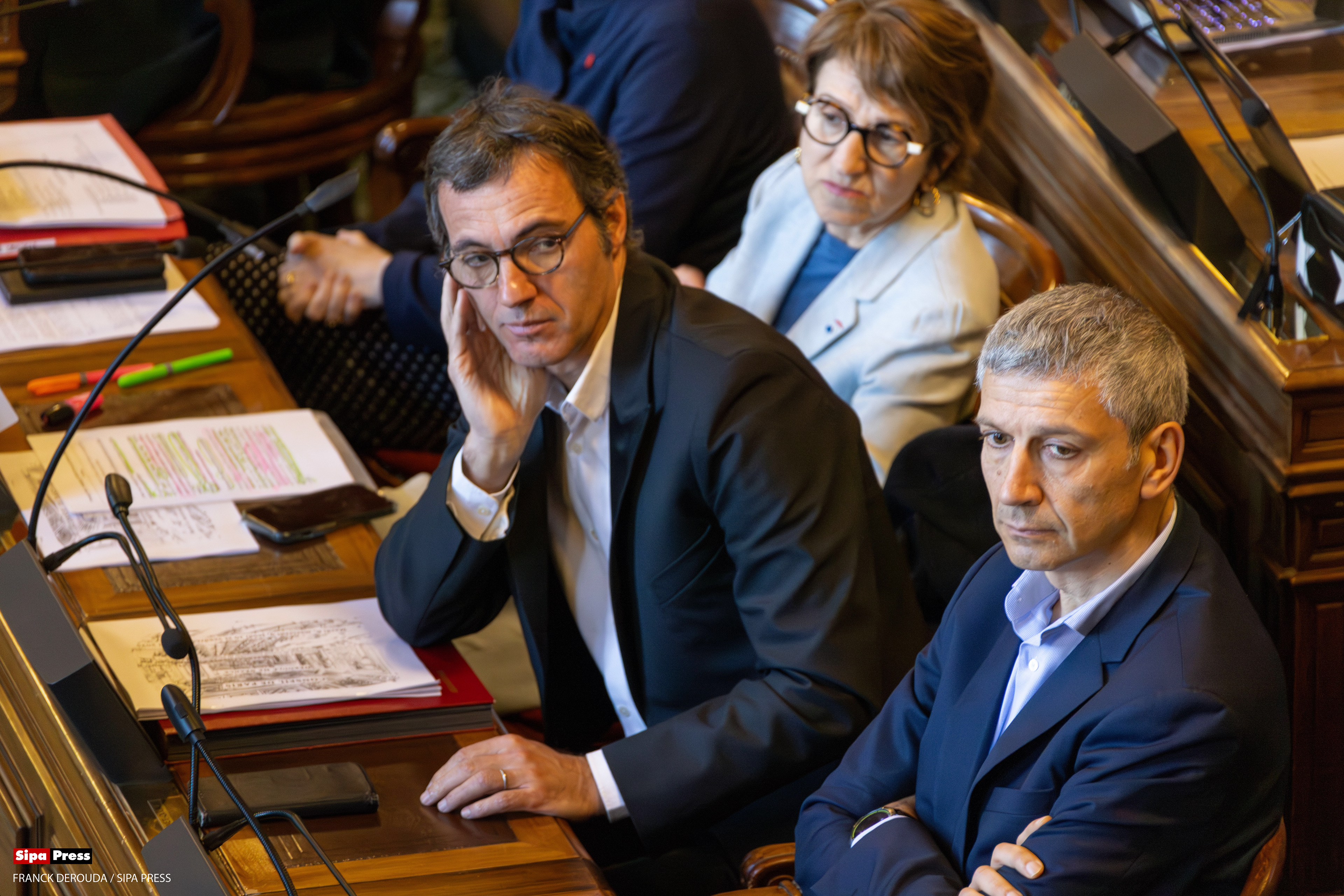 Council of Paris - Christophe Najdovski, Nicolas Bonnet-Oulaldj, Marie-Christine Lemardeley