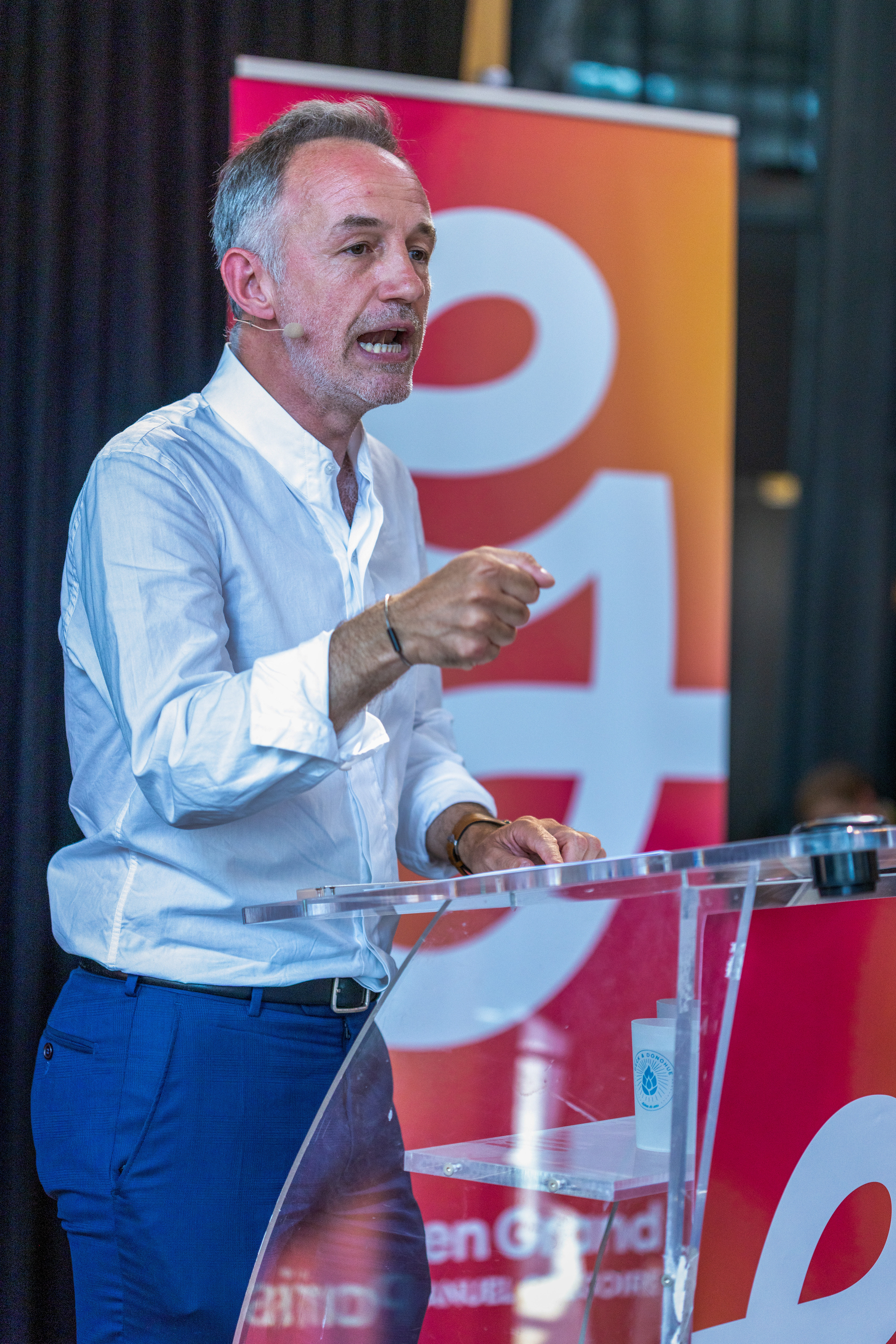 Emmanuel Gregoire - First meeting of campaign at the Petite Halle of La Villette