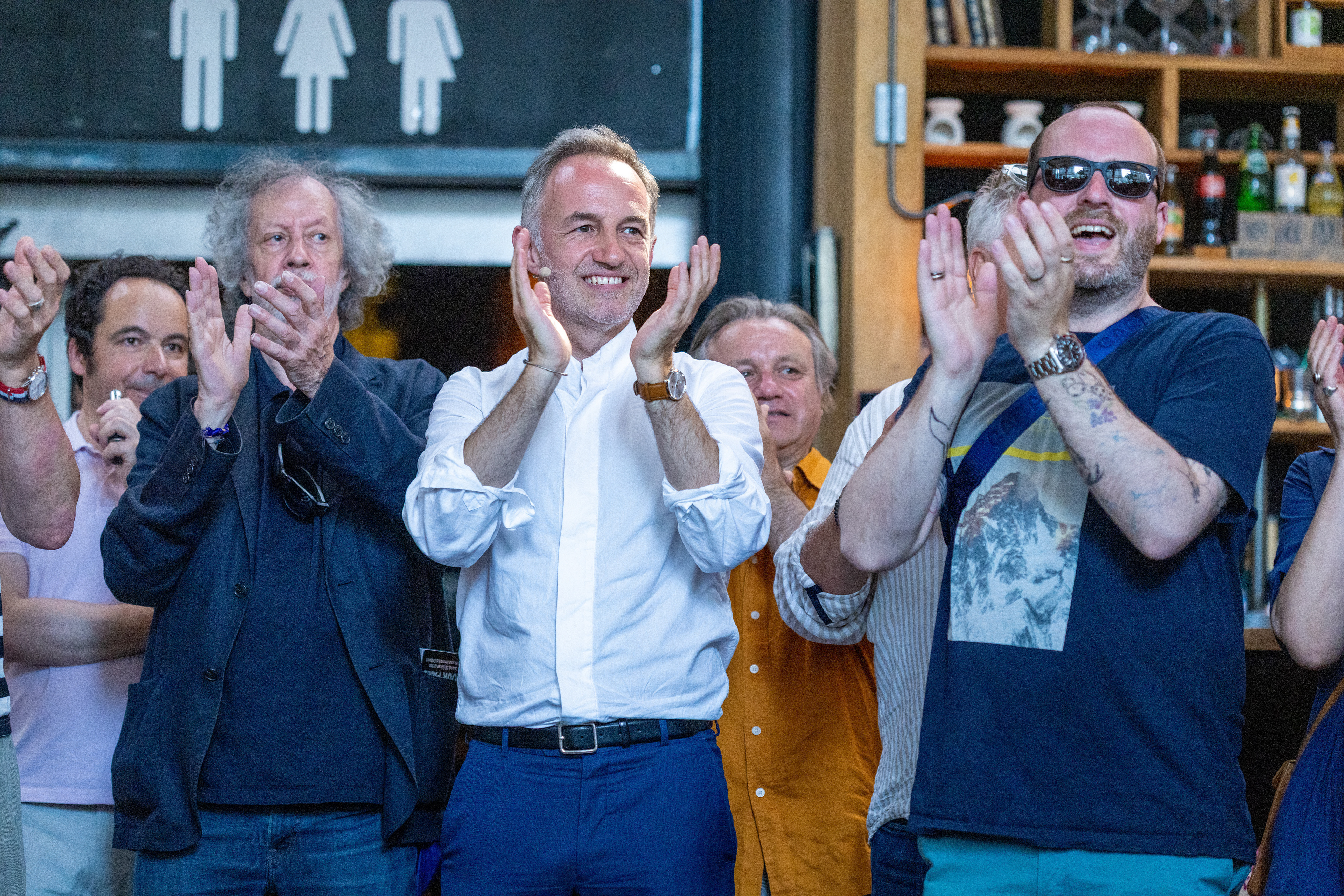 Emmanuel Gregoire - First meeting of campaign at the Petite Halle of La Villette