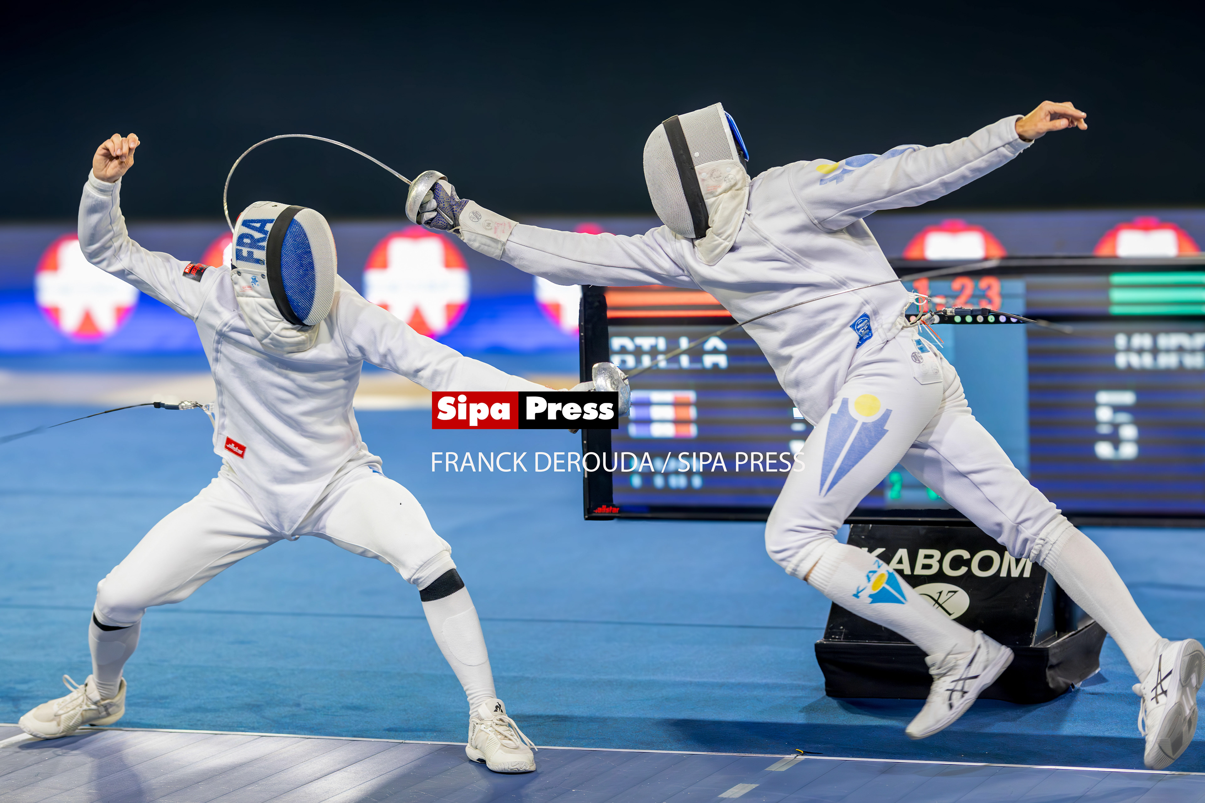 World Fencing Challenge Monal-Gaetan Billa (France Team) against Samuel Imrek (USA team)