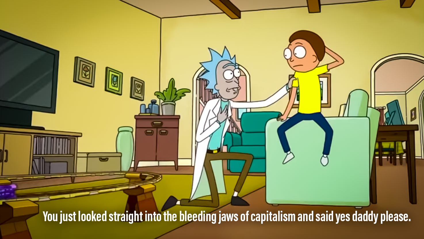 The gem that Rick and Morty and how it uses cartoons to talk about the ills of society -- capitalism.