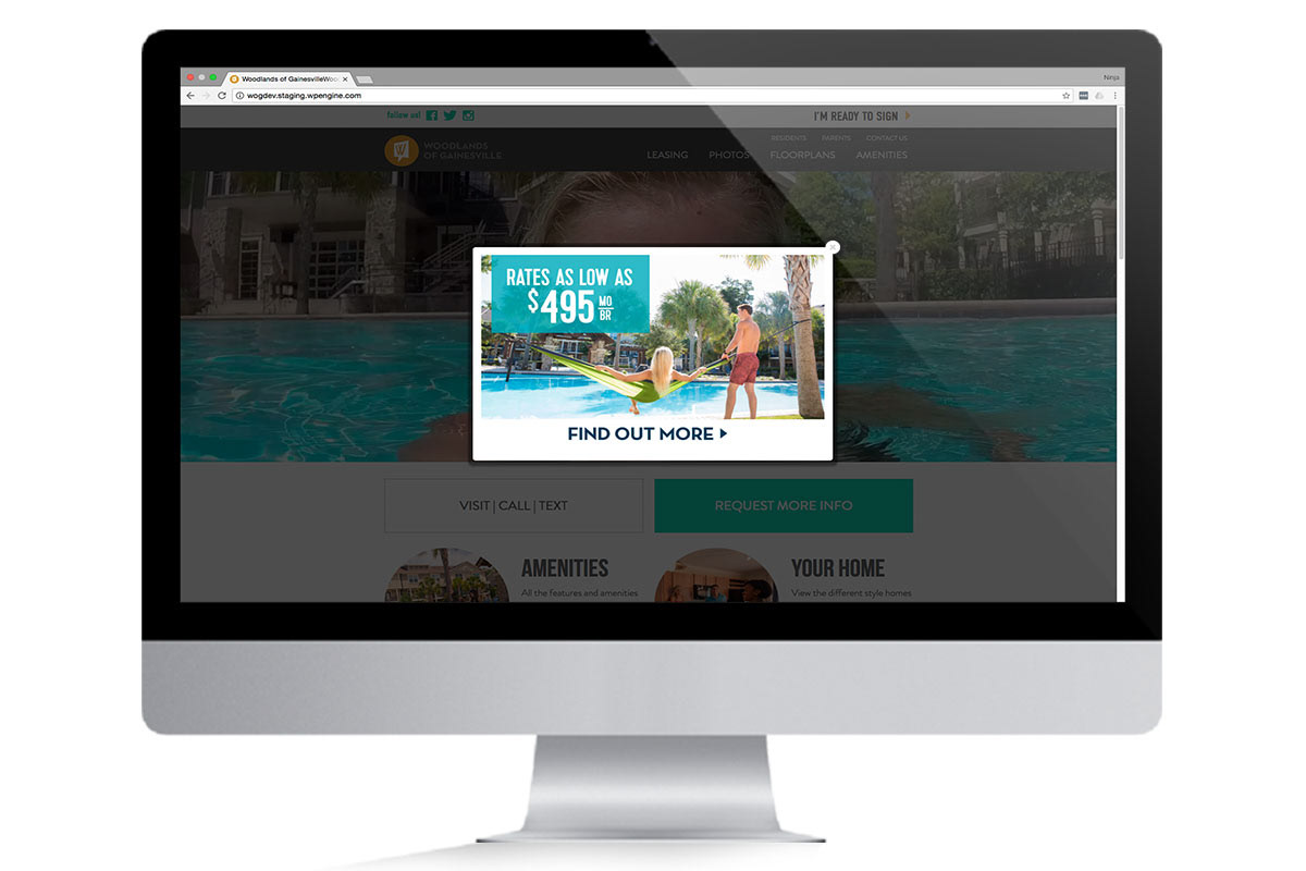 website pop-up
