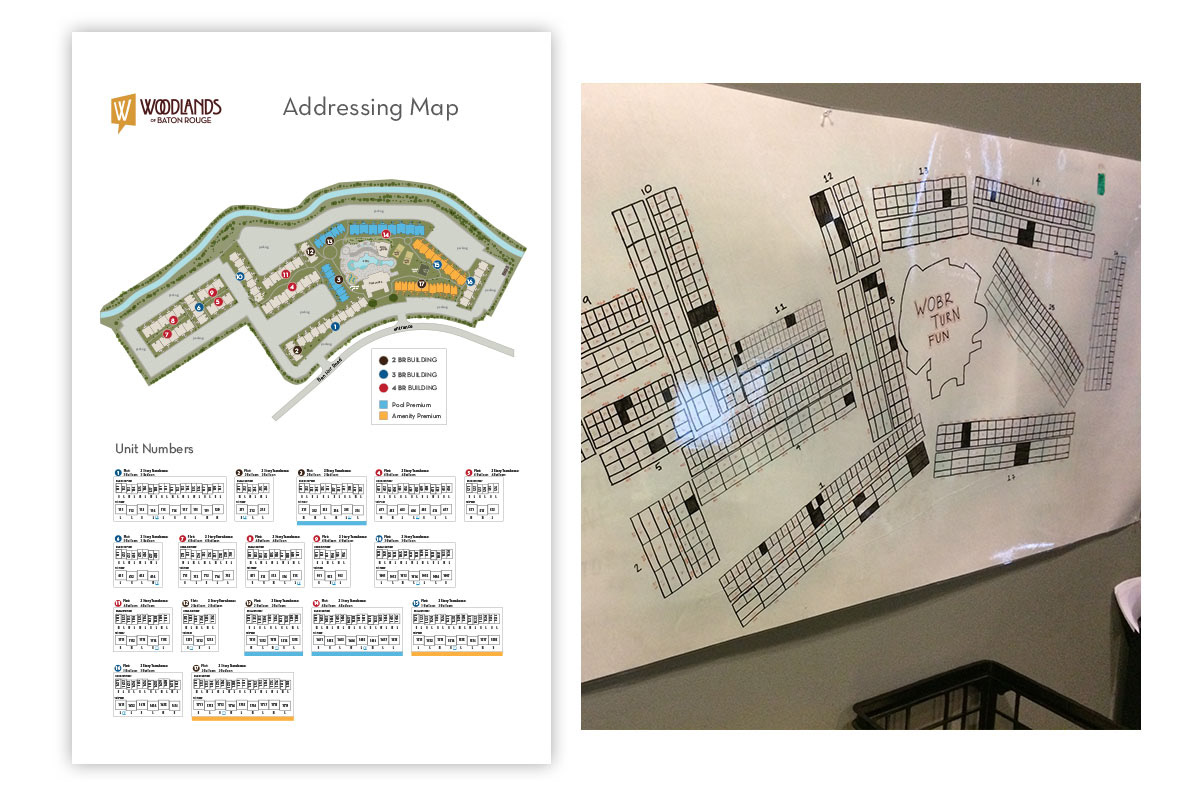 property map and floor plan in use
