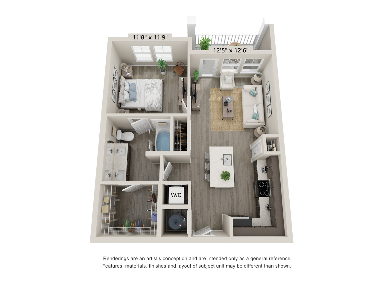 Trails at Hunter's Lake Multifamily 3D Floor Plan
