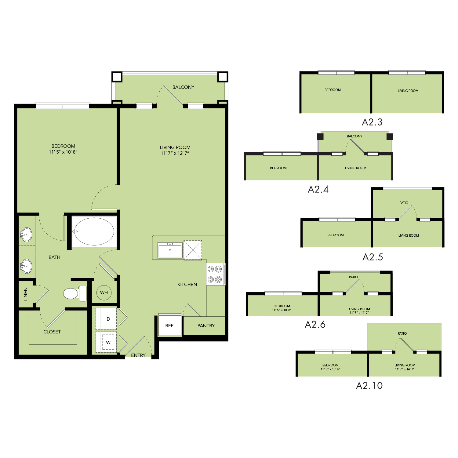 Nexus Lakeside Color 2D Floor Plans