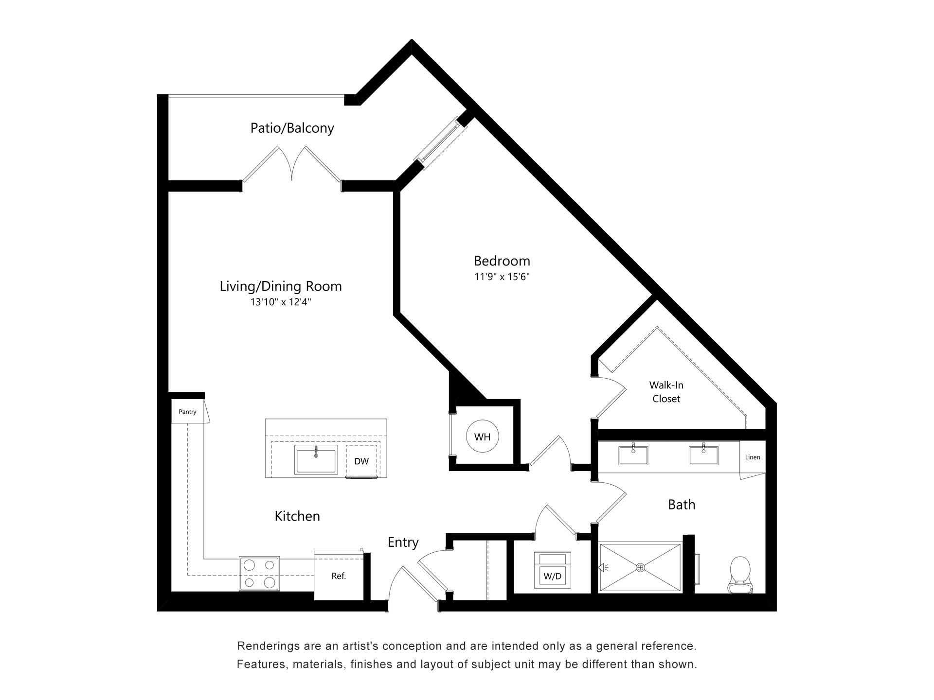 Marea Black & White 2D Floor Plans