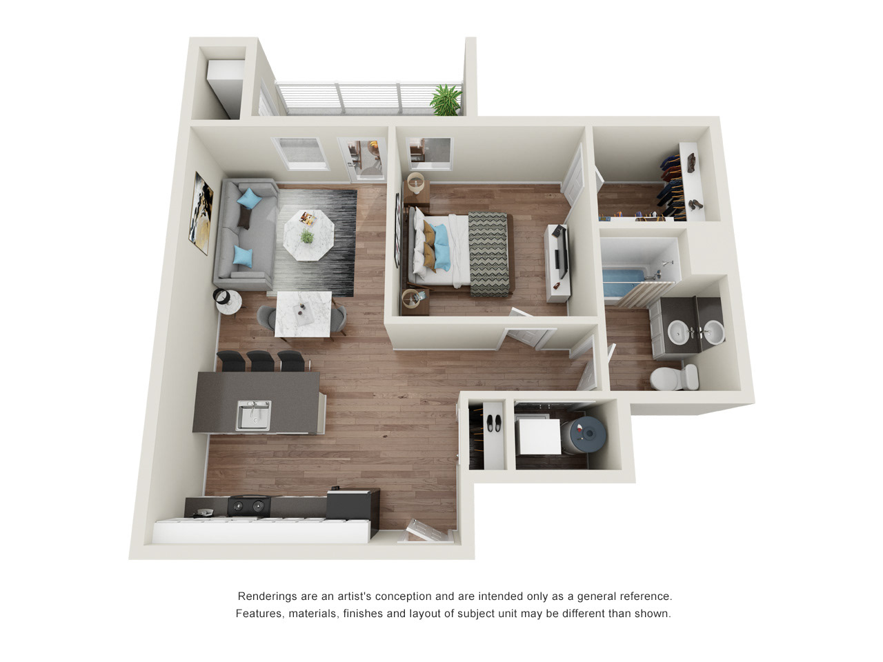 The Beacon Norwalk Multifamily 3D Floor Plan