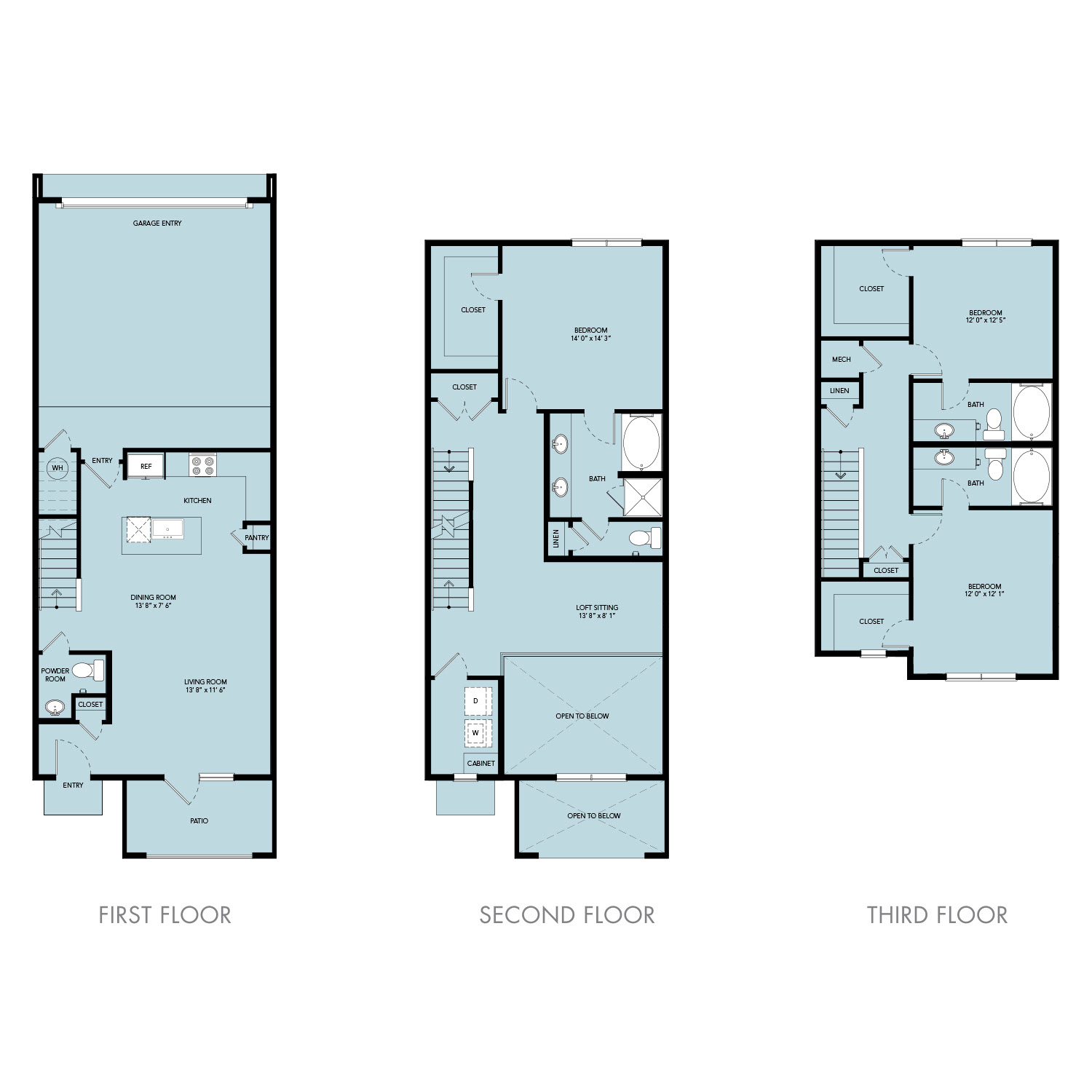 Nexus Lakeside Color 2D Floor Plans