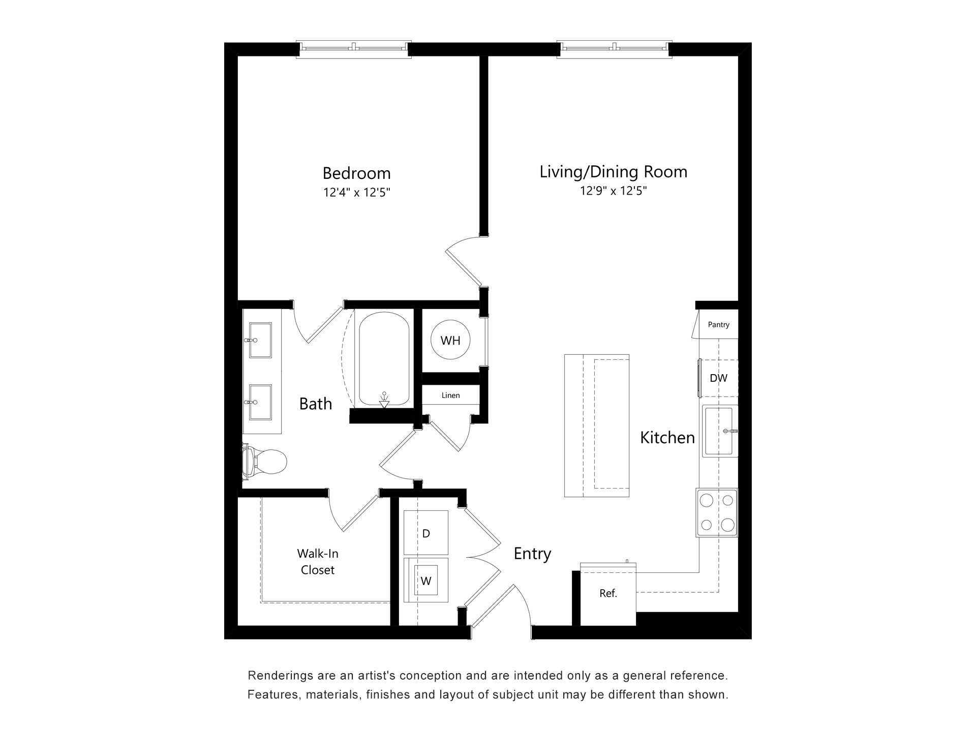 Marea Black & White 2D Floor Plans