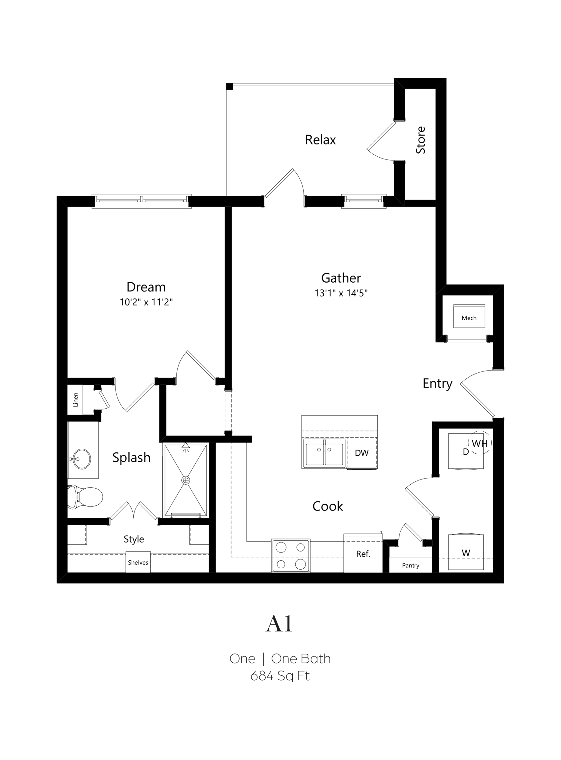 Park at Siena Black & White 2D Floor Plans