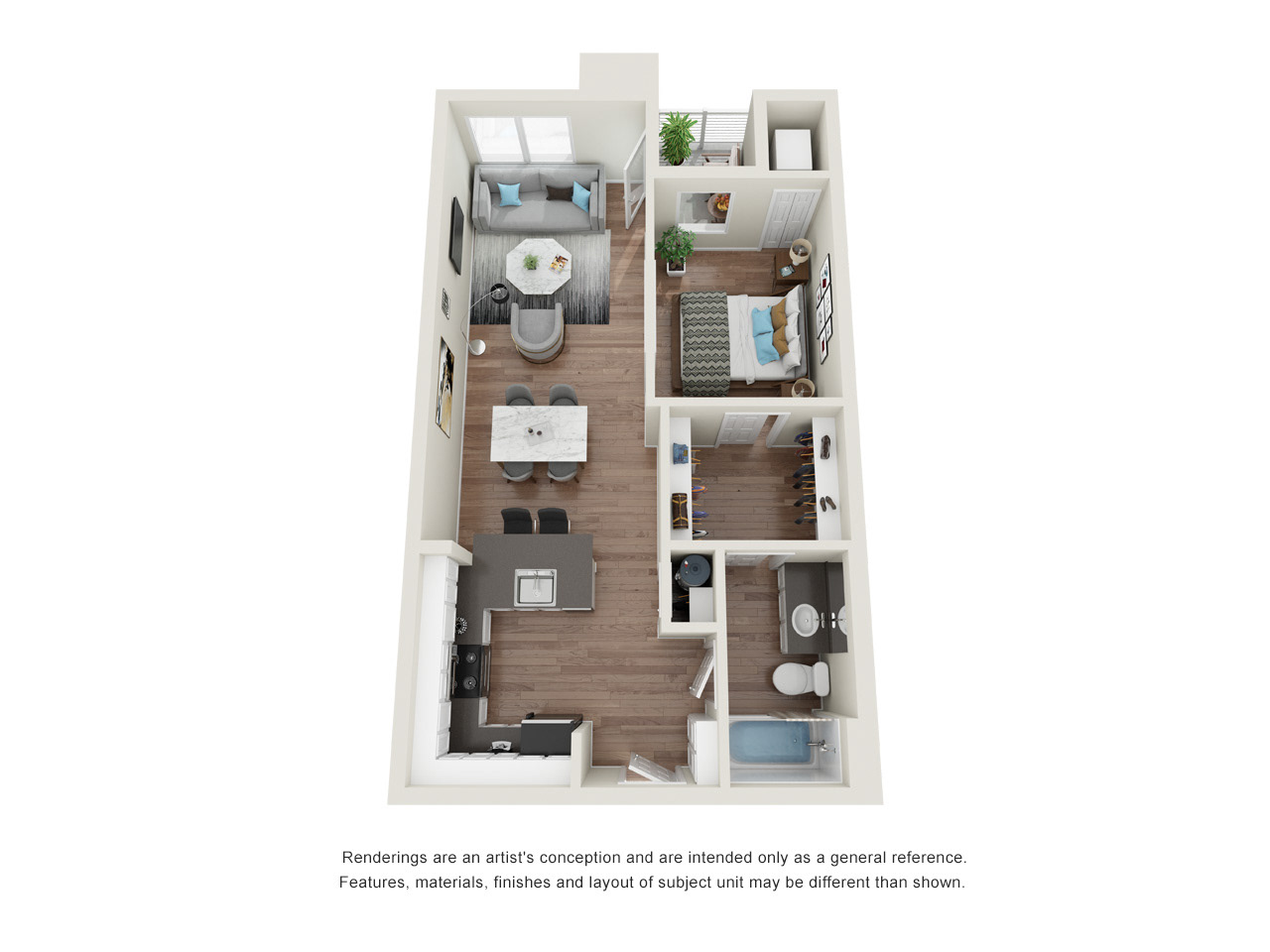 The Beacon Norwalk Multifamily 3D Floor Plan