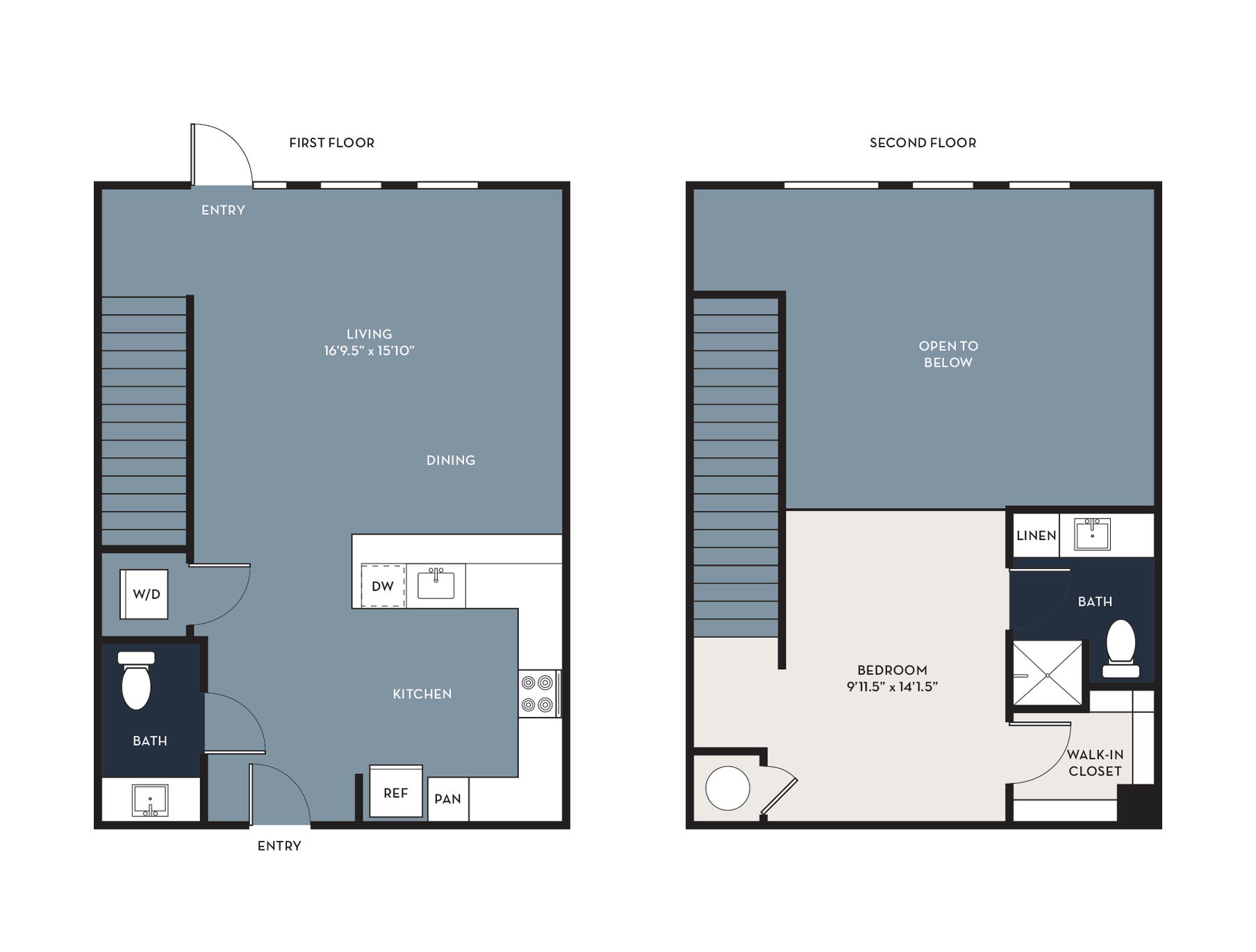 The Montgomery Color 2D Floor Plans