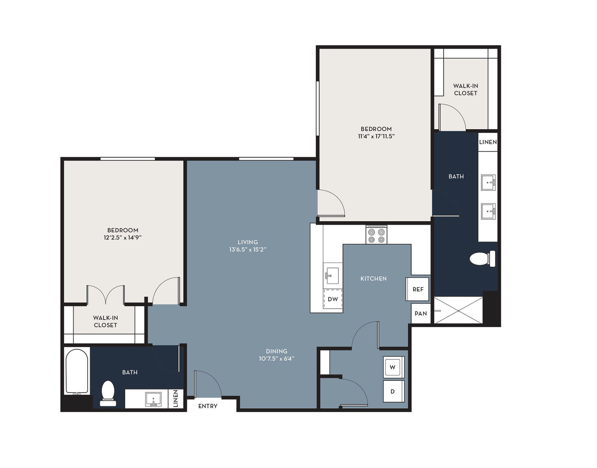 The Montgomery Color 2D Floor Plans