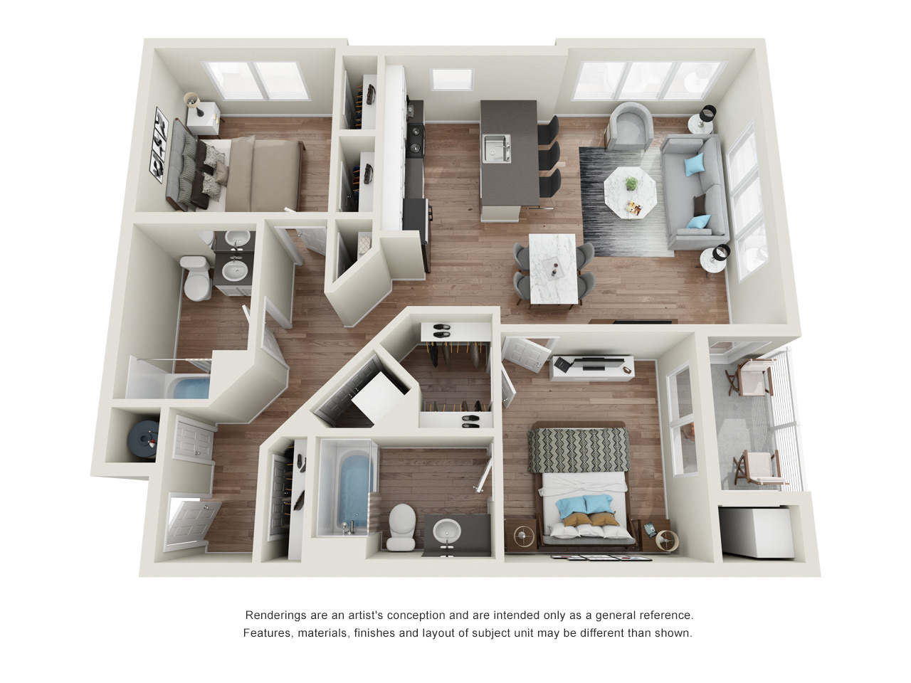 The Beacon Norwalk Multifamily 3D Floor Plan