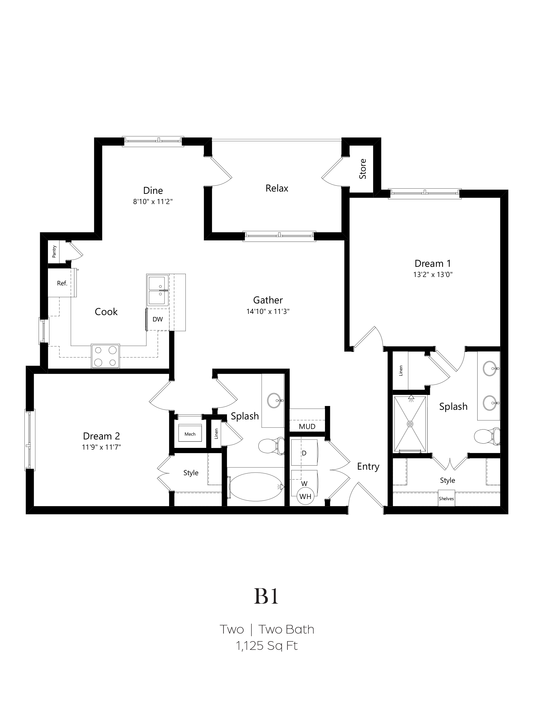 Park at Siena Black & White 2D Floor Plans
