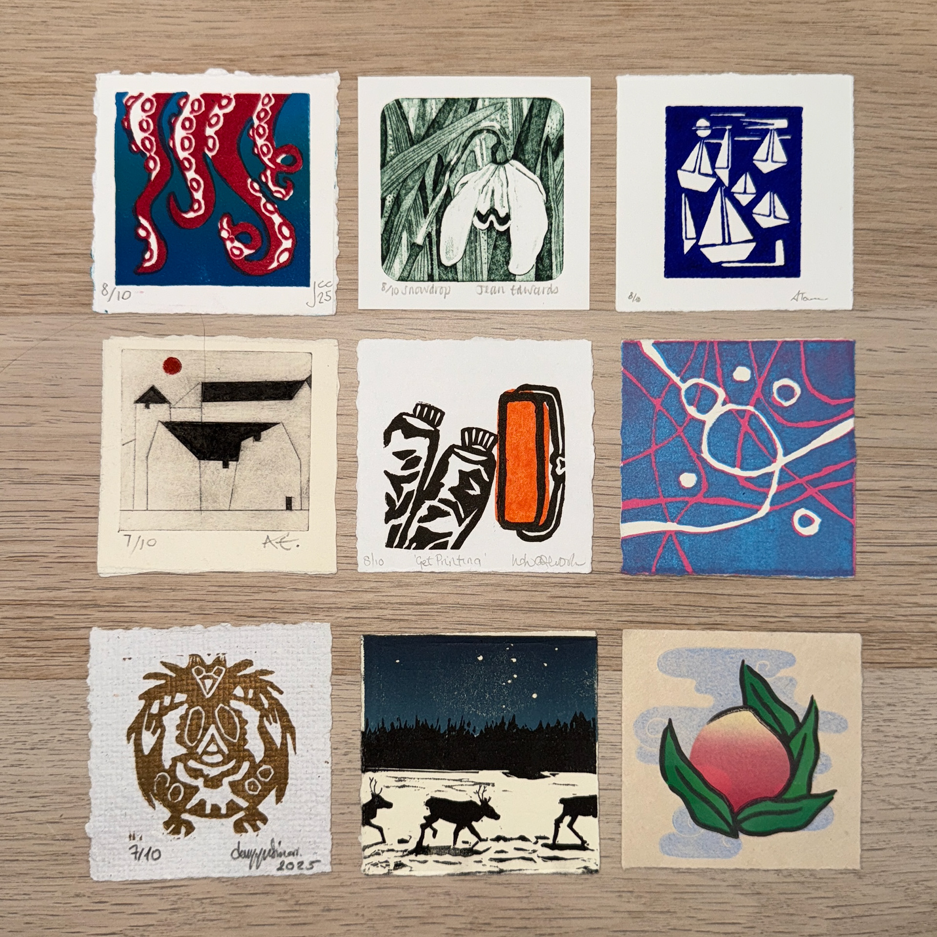 The collection of prints I recieved in return