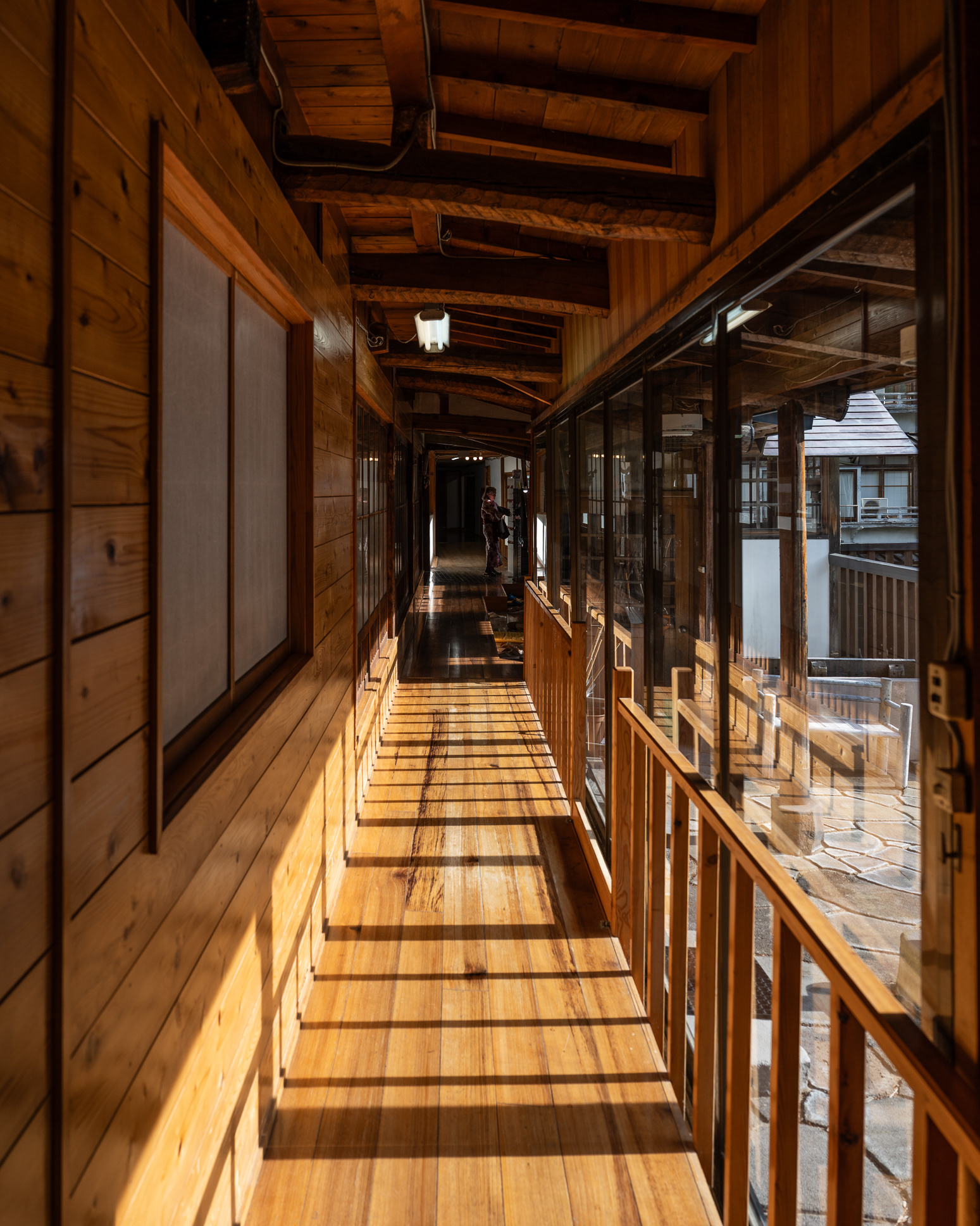 Hallway between First Annex and Main Hall at Takaragawa Onsen