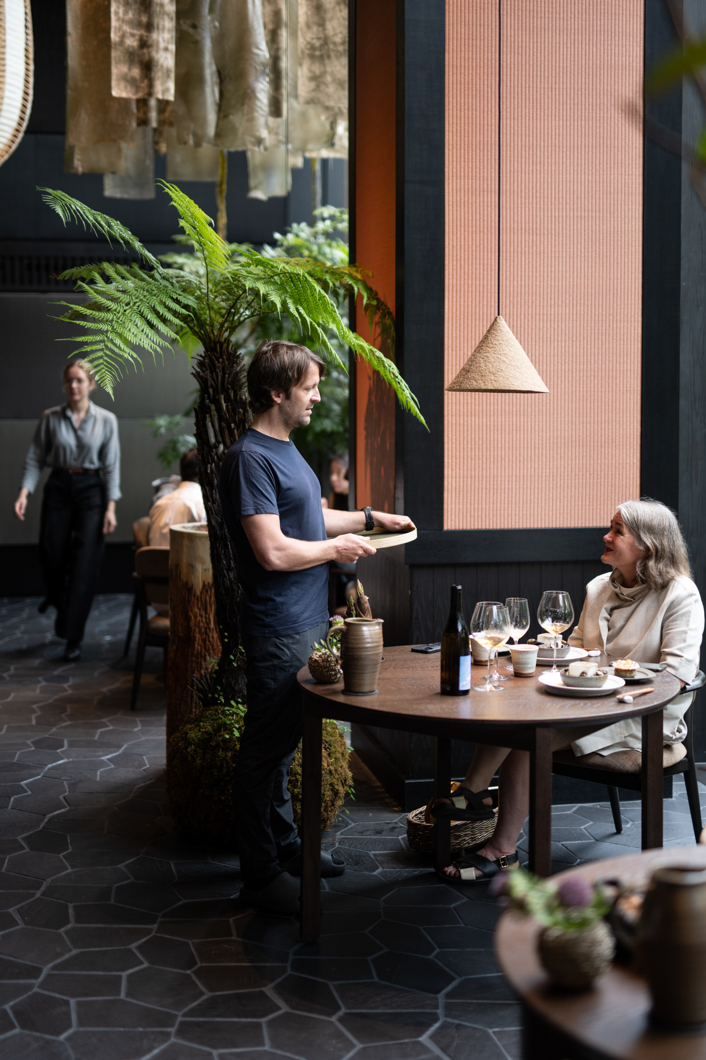 René Redzepi and Mette Juulsgaard Kaufmann at Noma in Kyoto