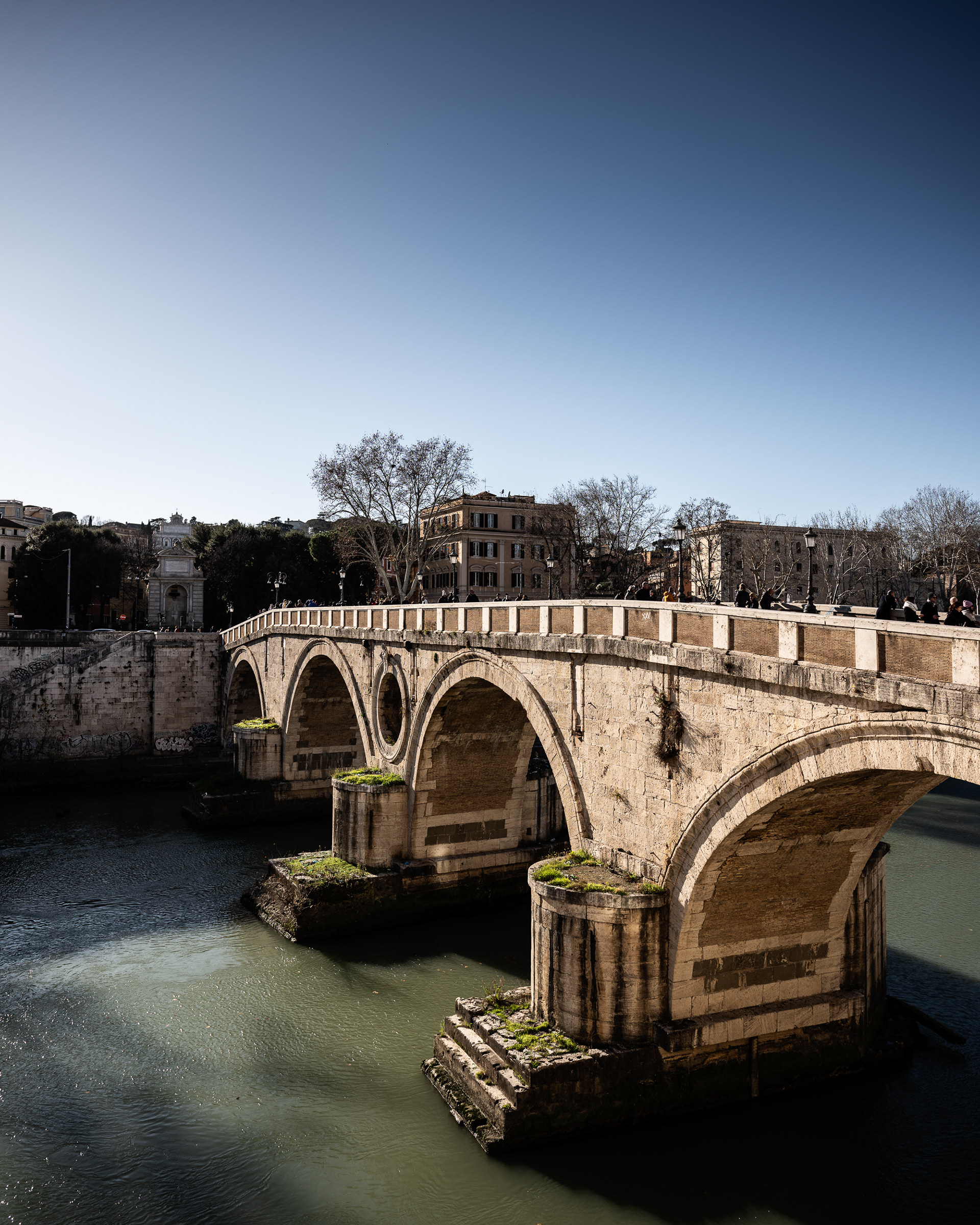 Bridge over Tiber in Rome