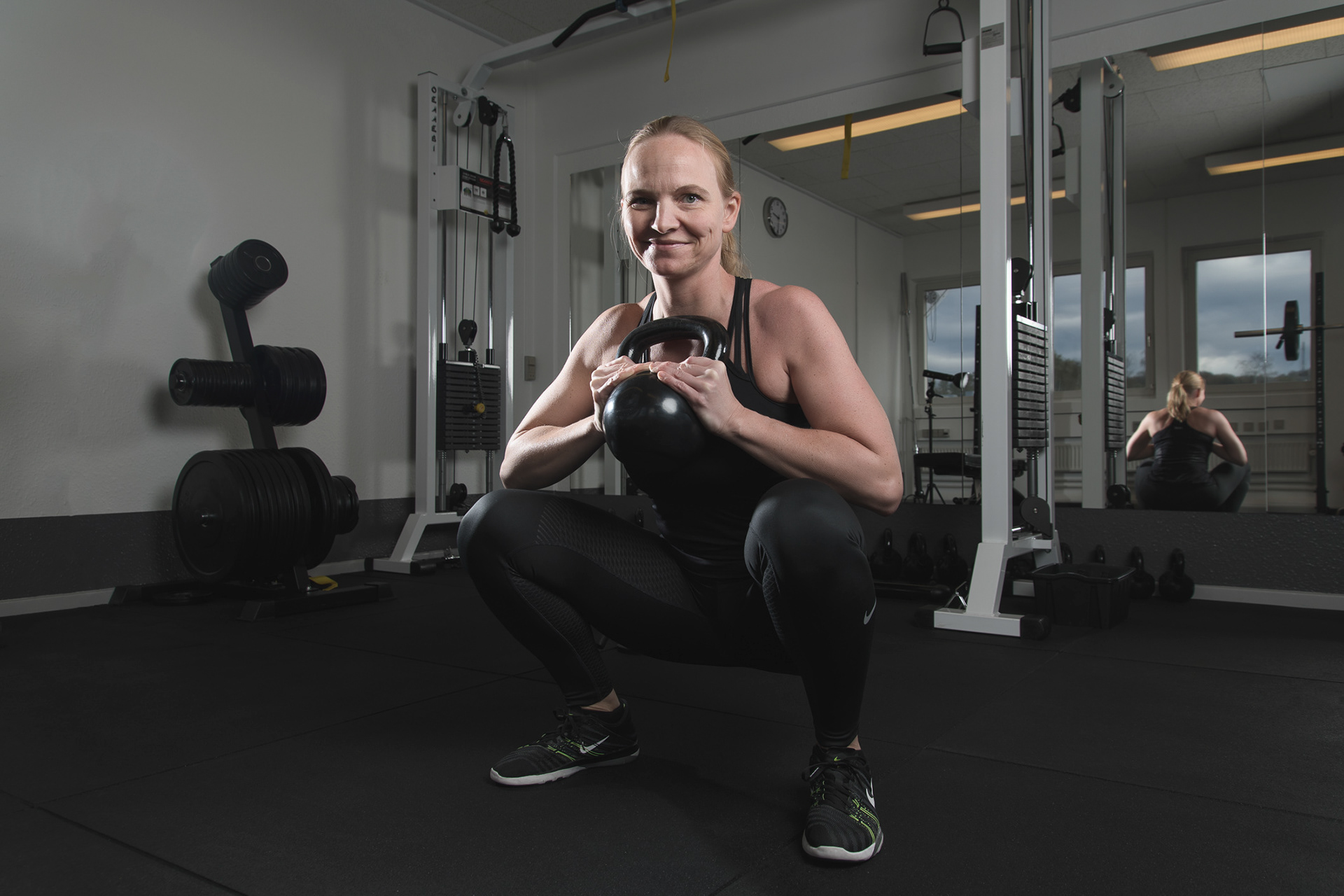 Kettle bell - Personal trainer Gitte Lauridsen - sport photography - photo Martin Kaufmann