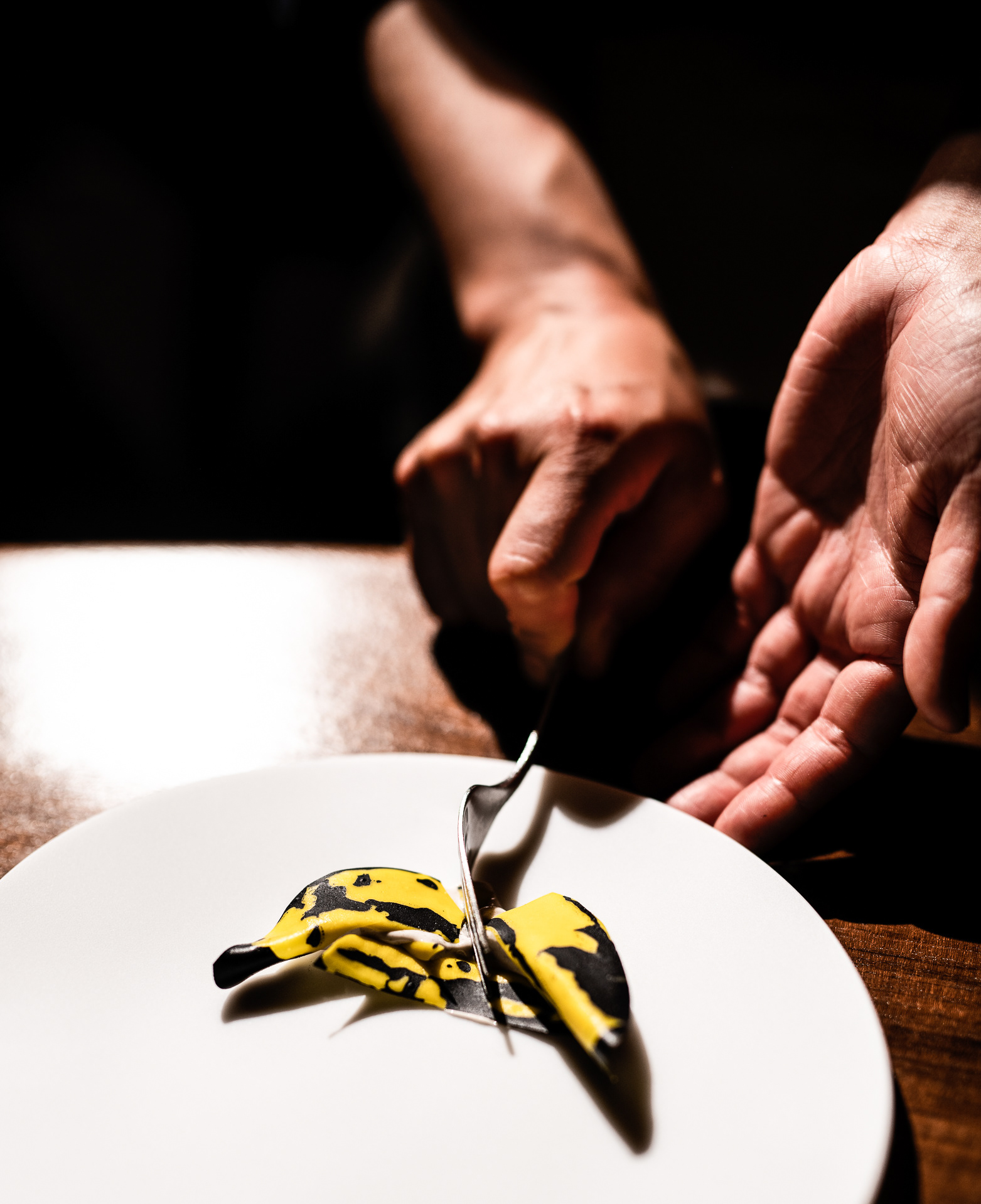 Andy Warhol's Velvet Underground cover made into an amazing dessert - at Restaurant Alchemist - photo Martin Kaufmann