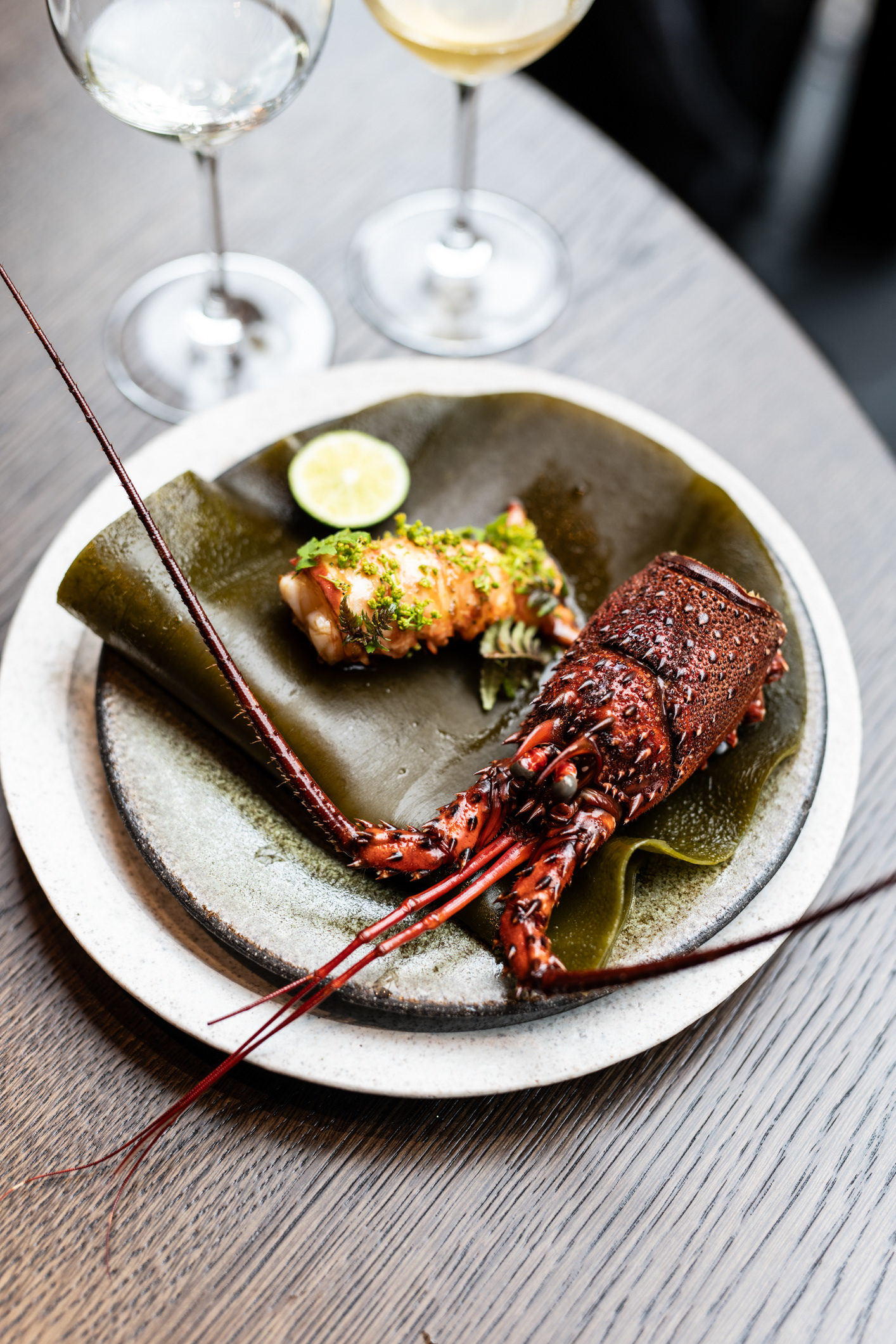 The ise ebi serving at Noma in Kyoto