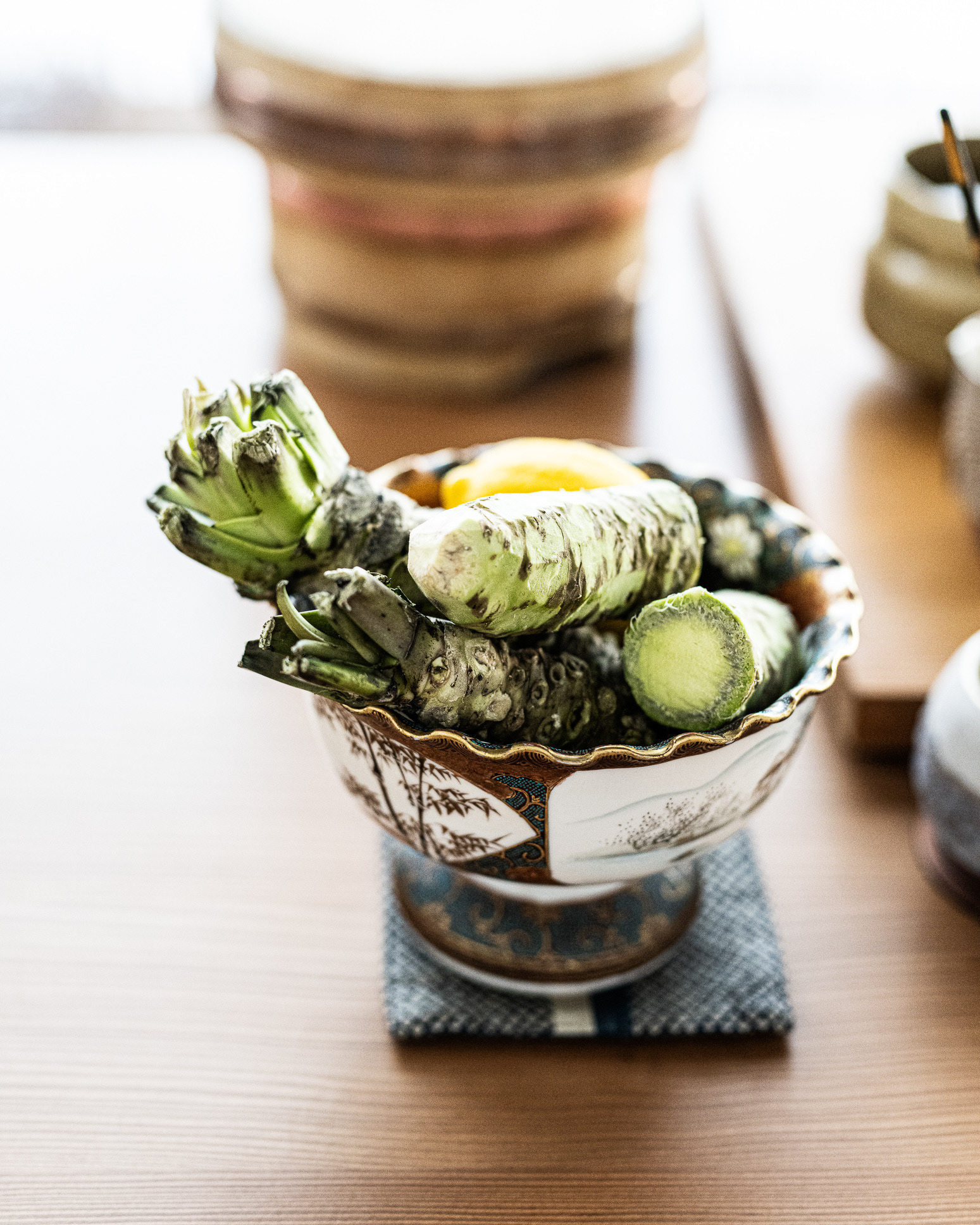 Wasabi roots at Sushi Anaba