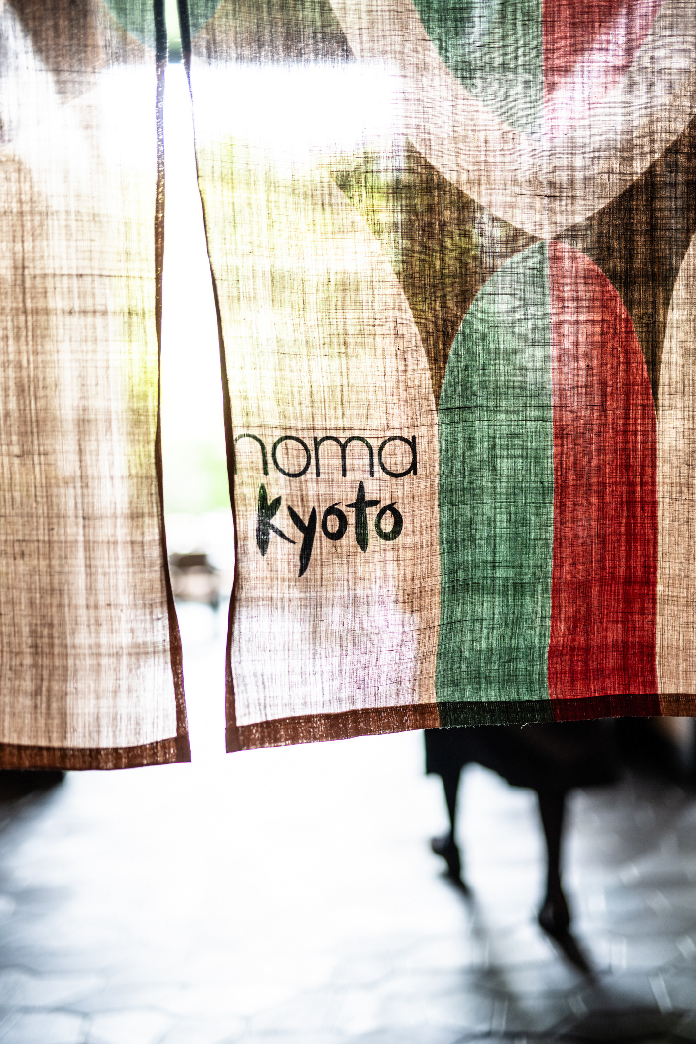 The noren made for Noma pop-up at Ace Hotel in Kyoto