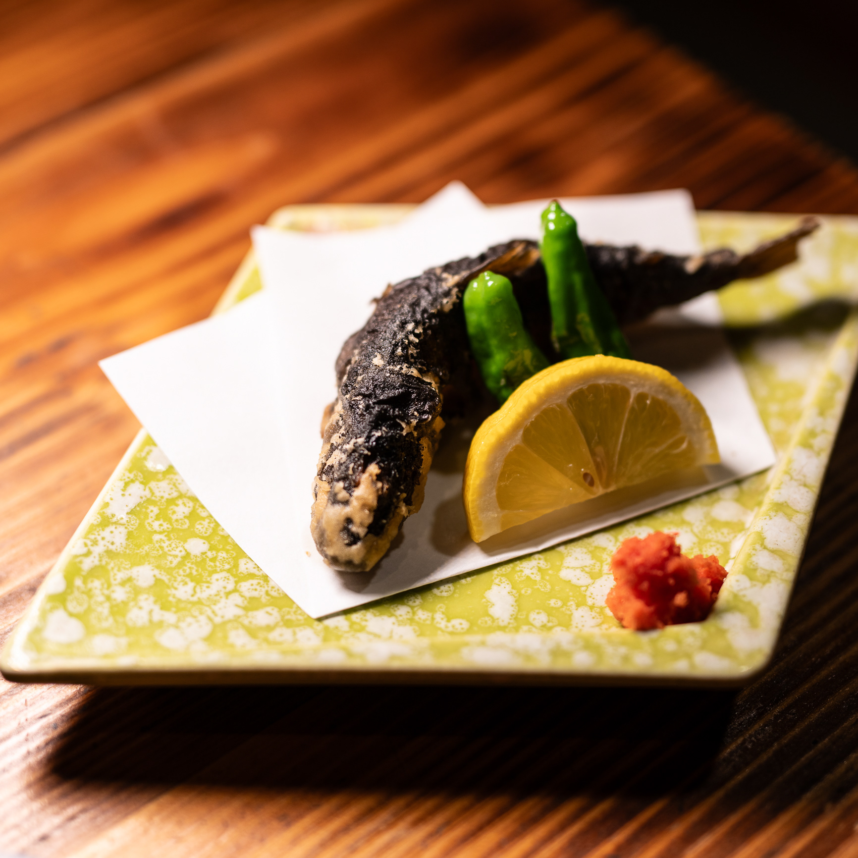 Fish serving at the dinner, Takaragawa Onsen - photo MARTIN KAUFMANN