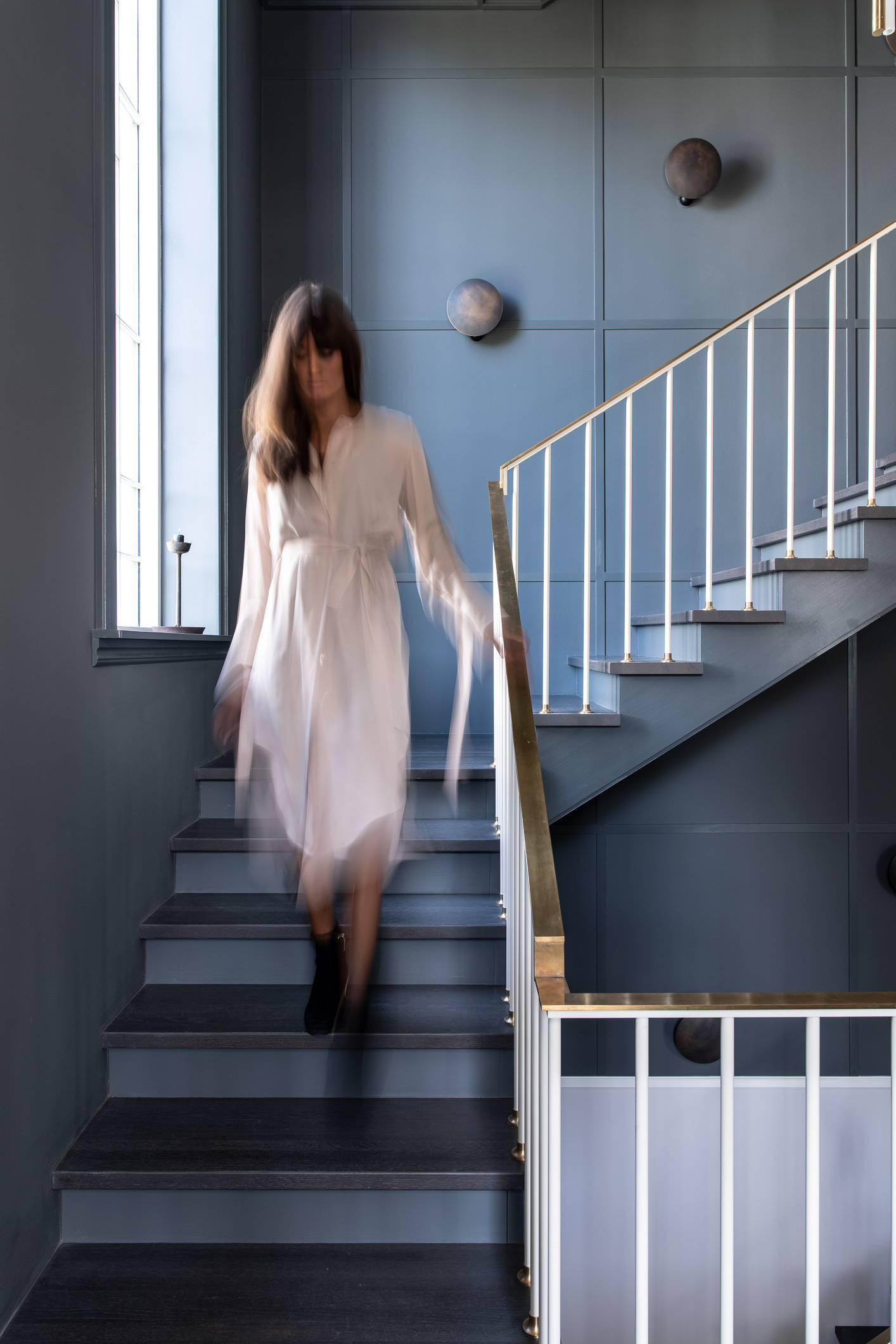 Stairs - Suite 07, renovated villa in Copenhagen, Denmark. Photographer Martin Kaufmann