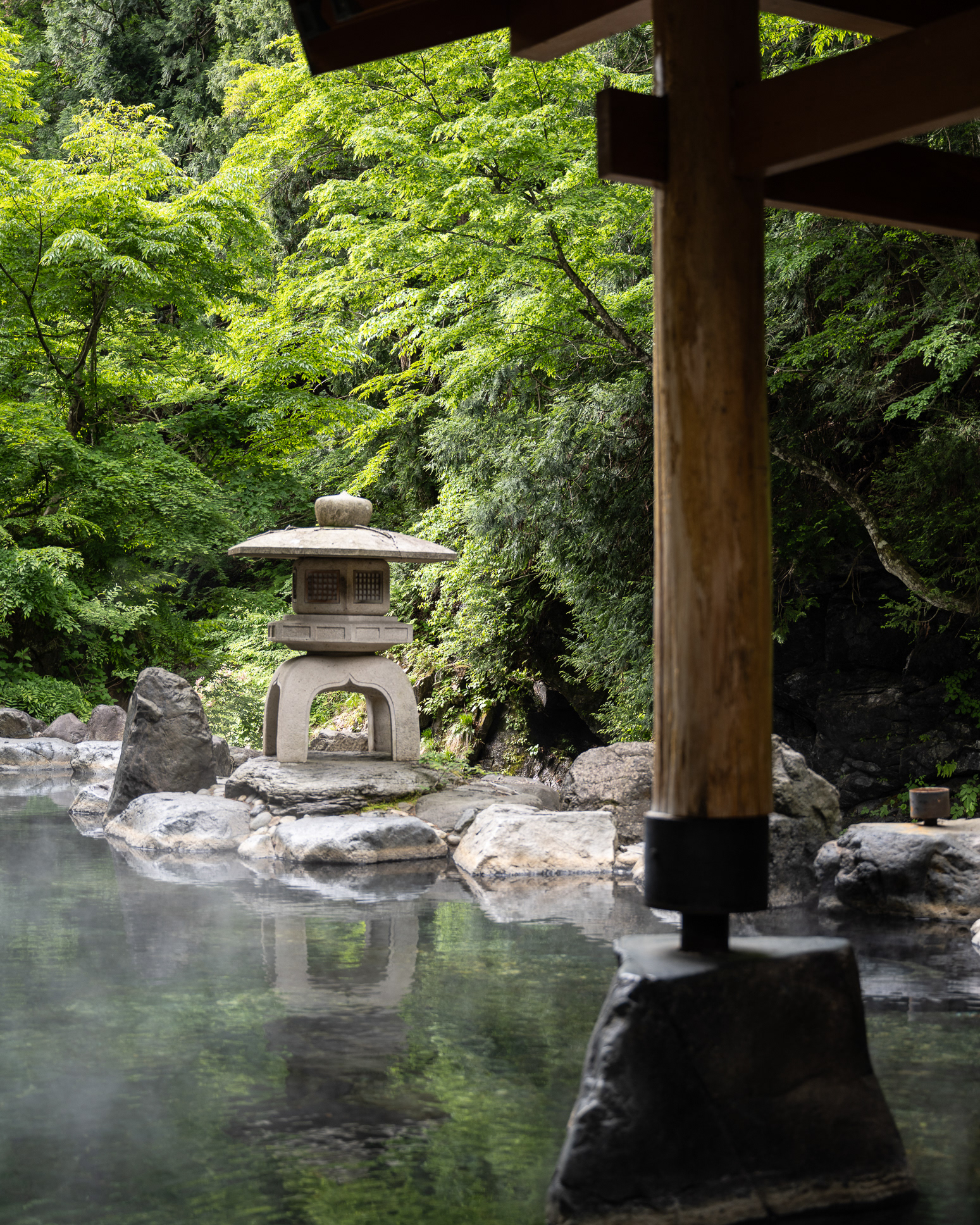 The lantern at Maya-no-Yu - the women-only bath at Takaragawa Onsen