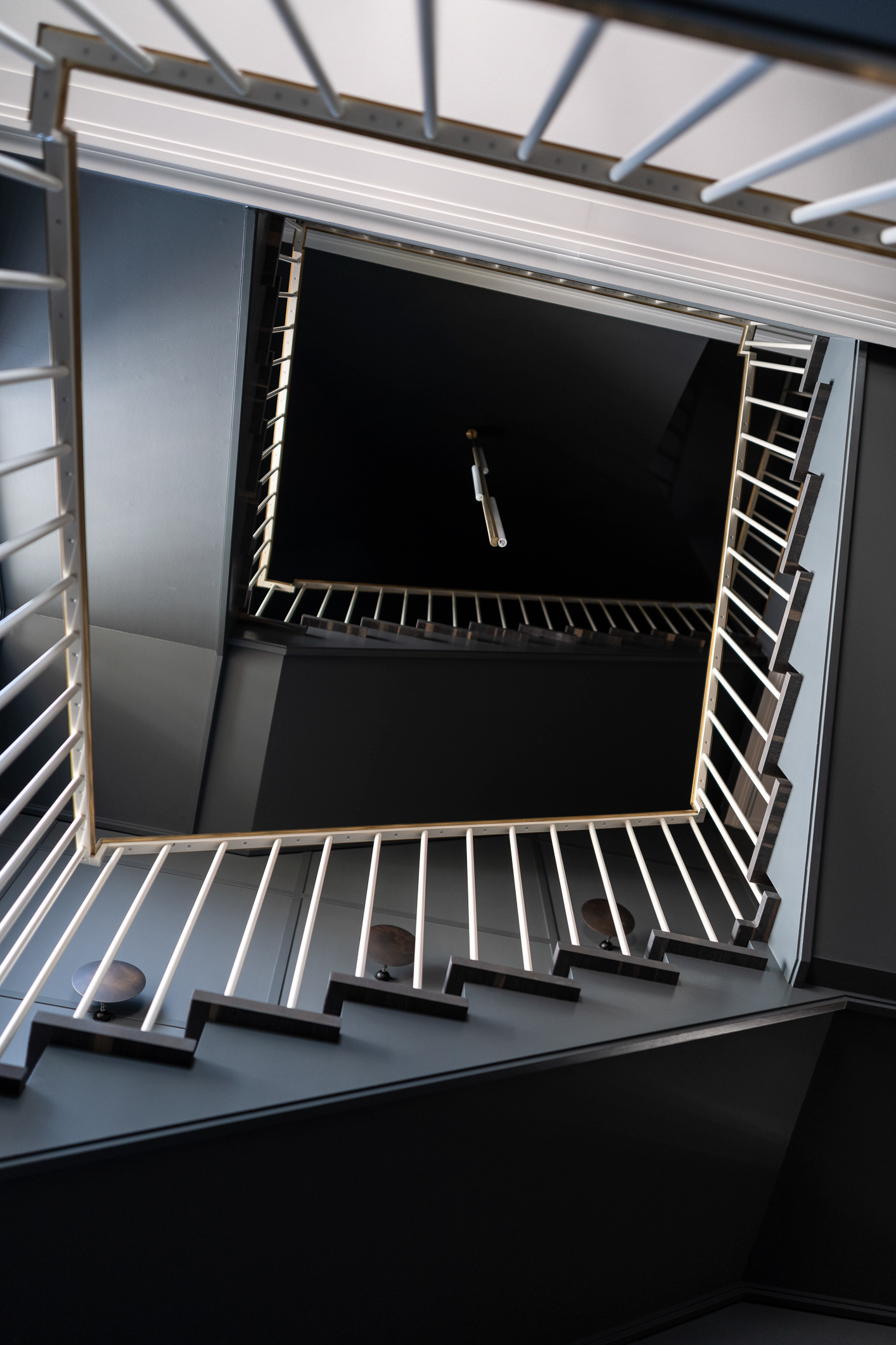 Stairs - Suite 07, renovated villa in Copenhagen, Denmark. Photographer Martin Kaufmann