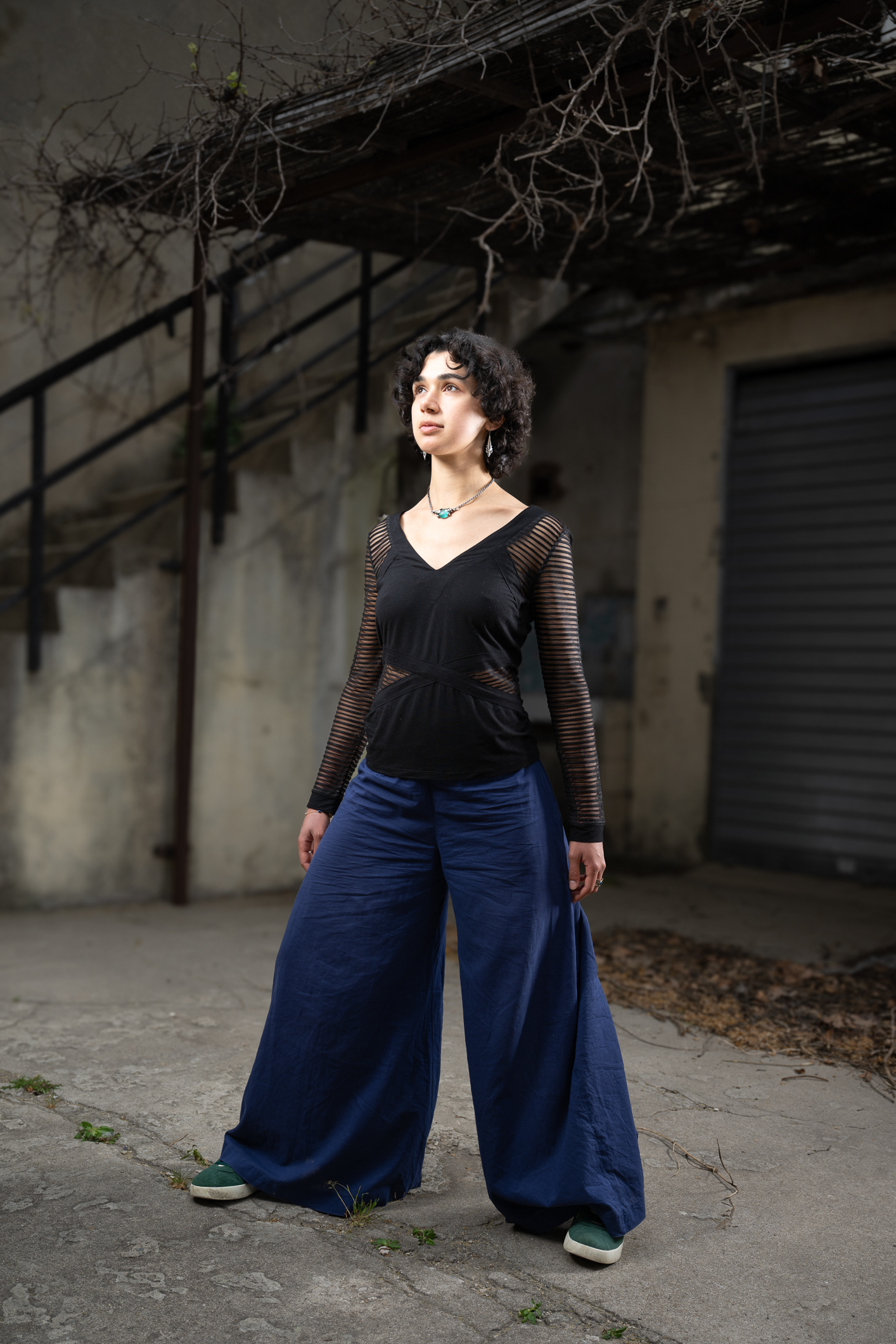 Working with Isis Lambert on portraits - from portrait workshop in Arles, France - photo Martin Kaufmann