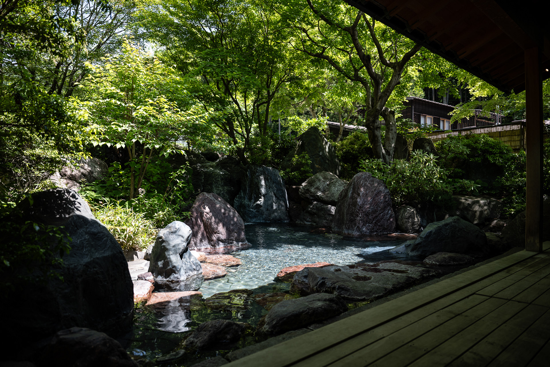 Tamaki no Yu at Hoshi Onsen - the outdoor bath, rotenburo - photo Martin Kaufmann