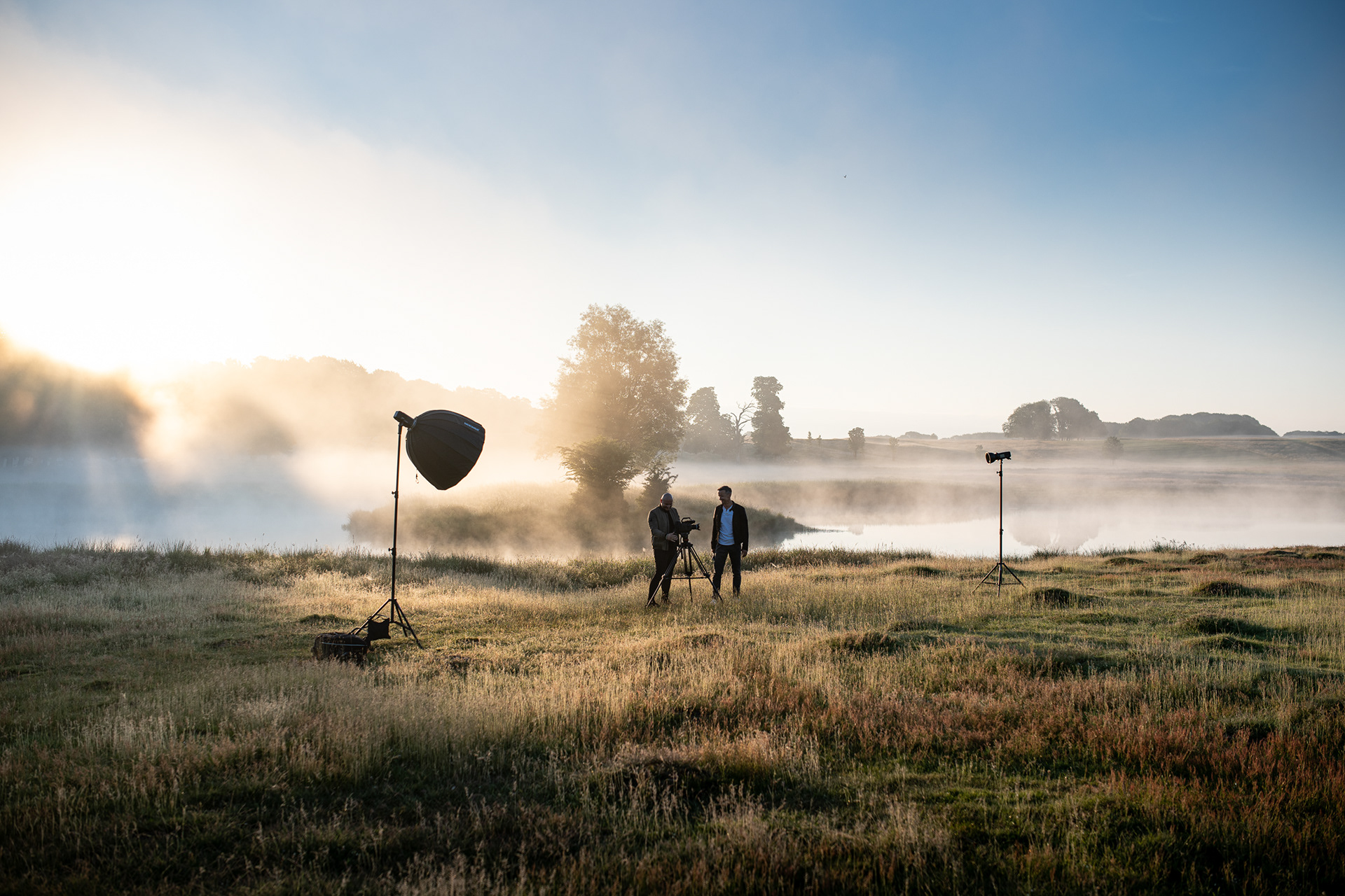 Behind the scenes... early morning north of Copenhagen making the portraits with Propaganda CPH