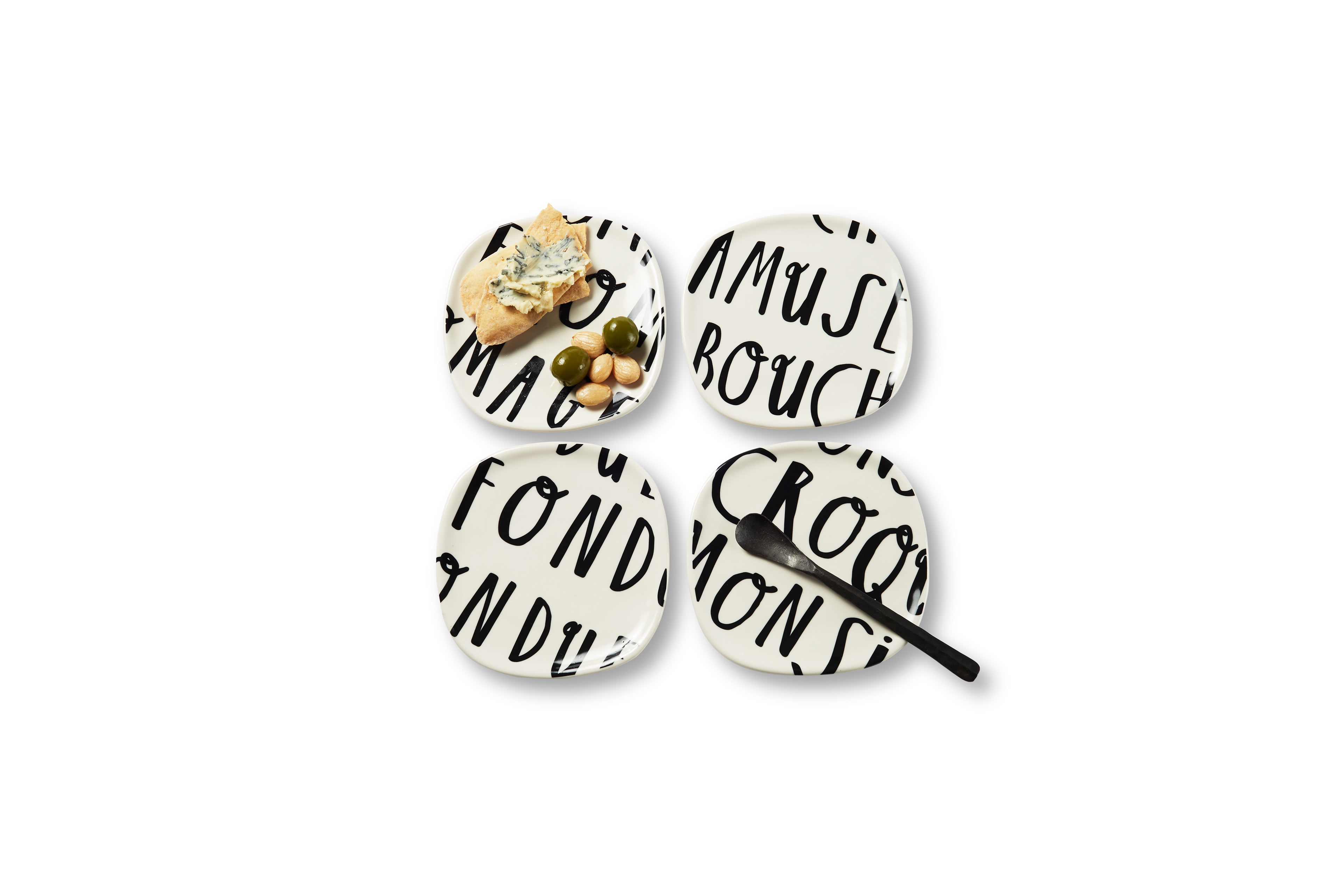 Hors Doeuvres Plate Set of 4