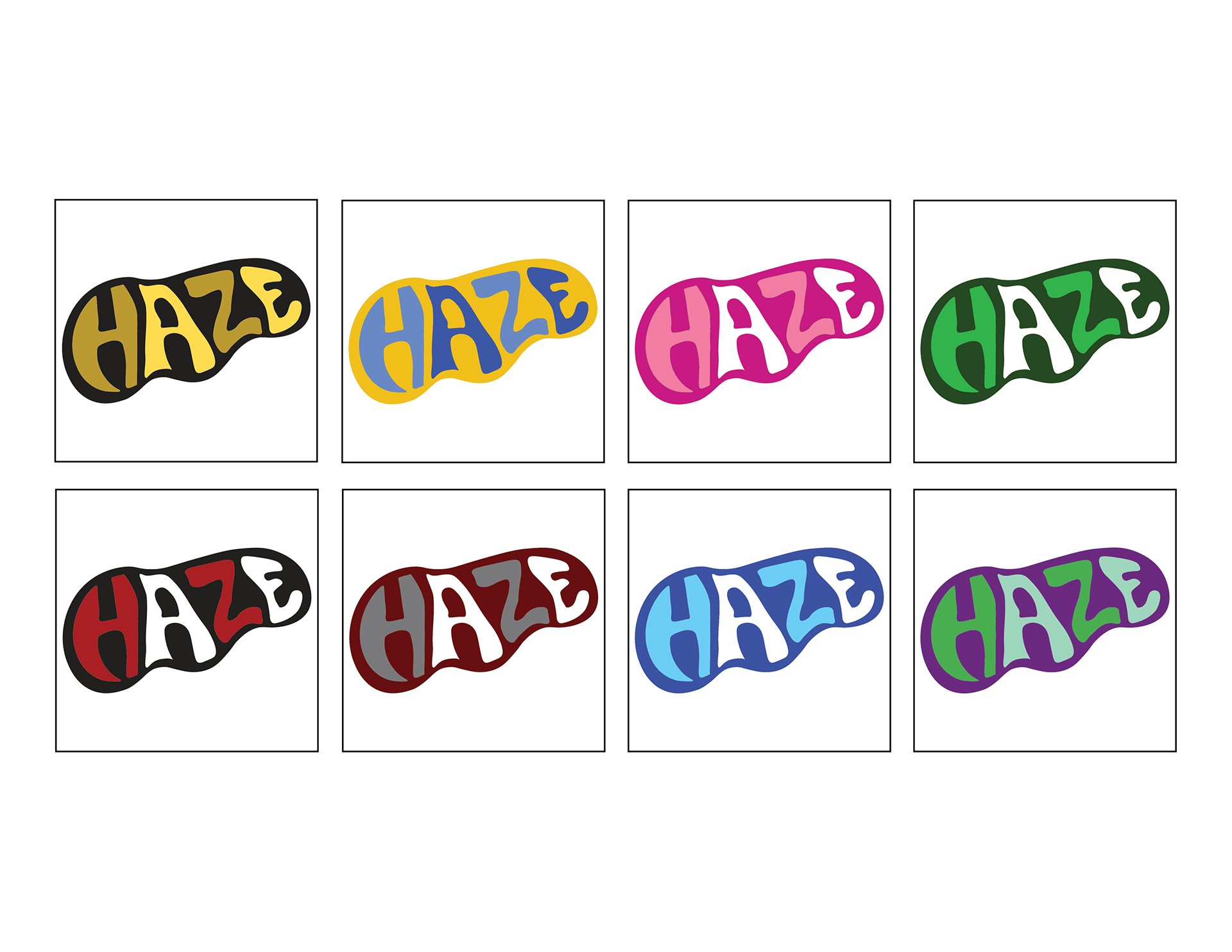 Warped Logo Color Variations