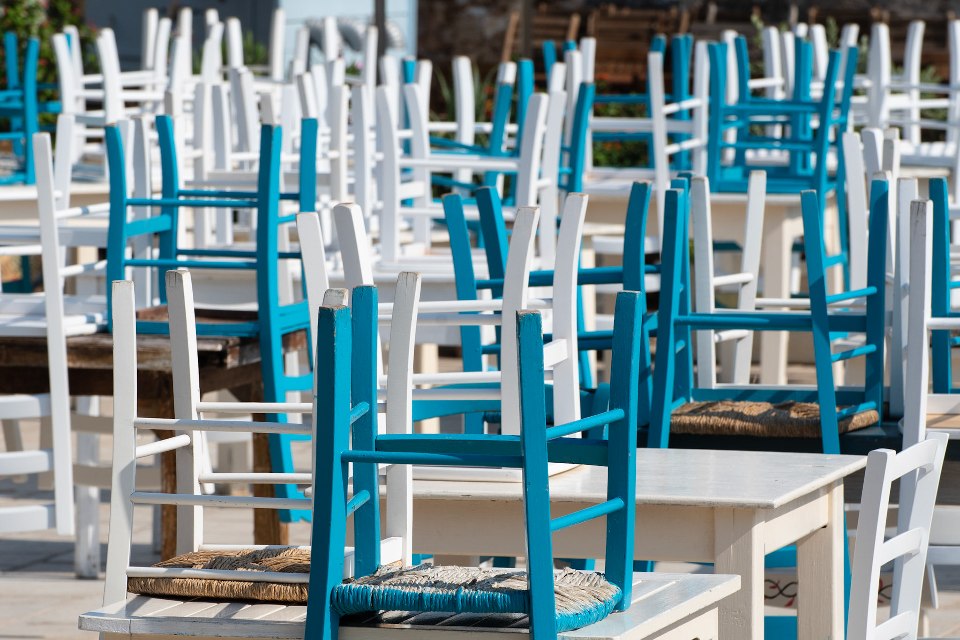 Blue and white chairs took in Marzamemi, a little town in South Sicily, this surmmer.