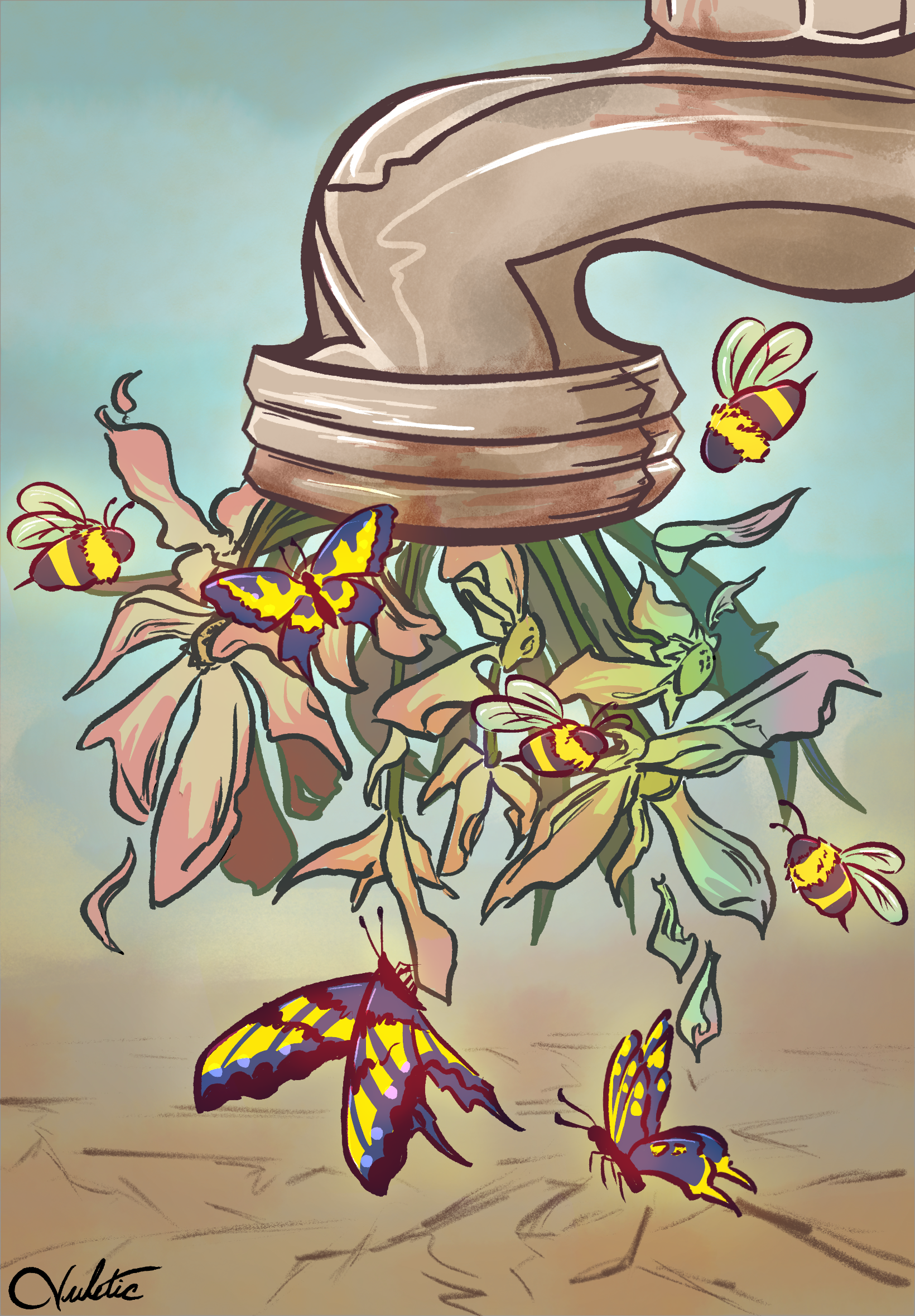 Fall 2024. This was an "editorial" style image, meant to accompany a specific article. The one I chose was "In a Brutal Summer, Miracles Still Bloom."