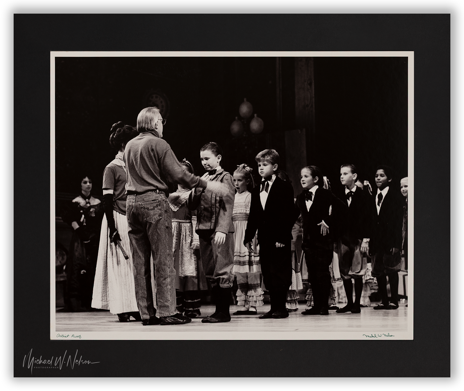 Bobby staging with the children