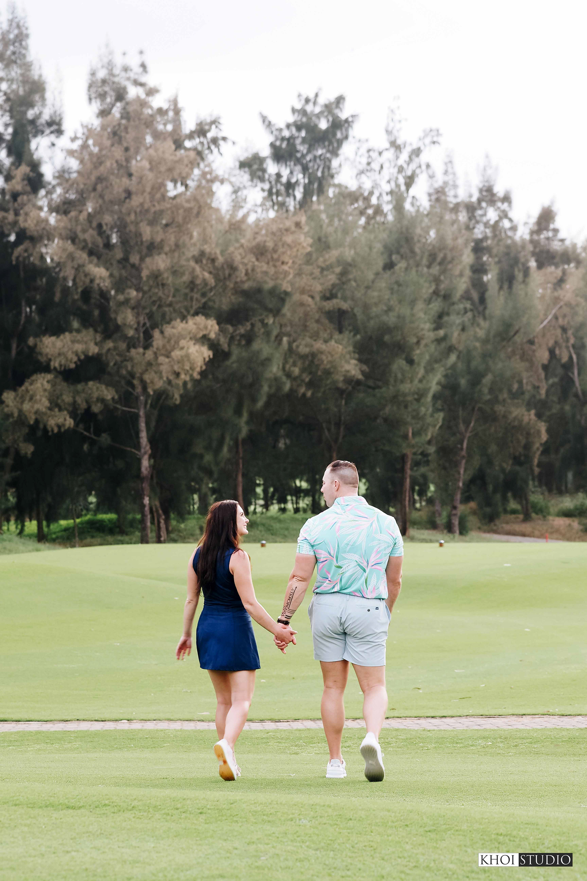 Proposal Photography at a Golf Course in Da Nang