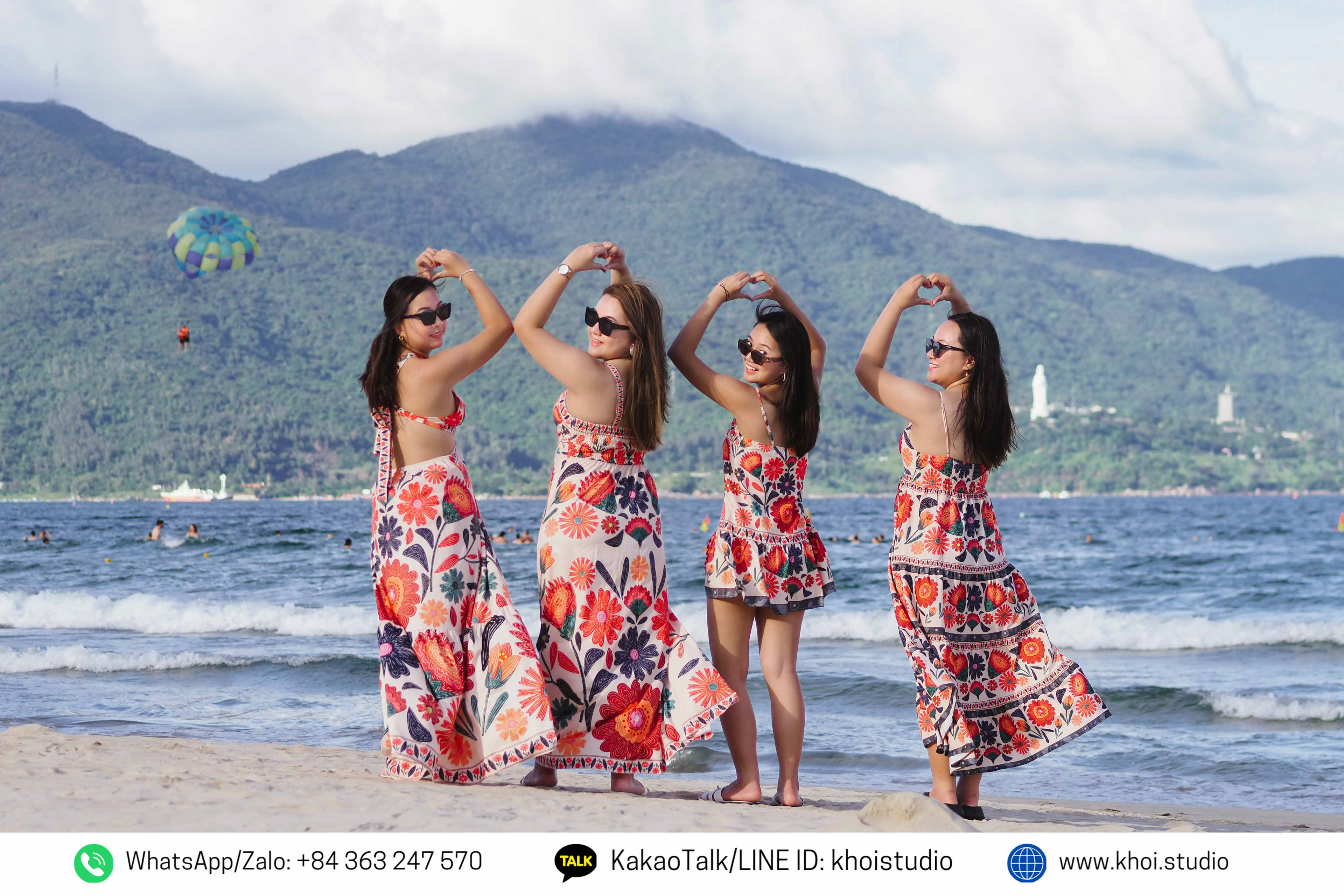 Family vacation photography activities on Da Nang beaches